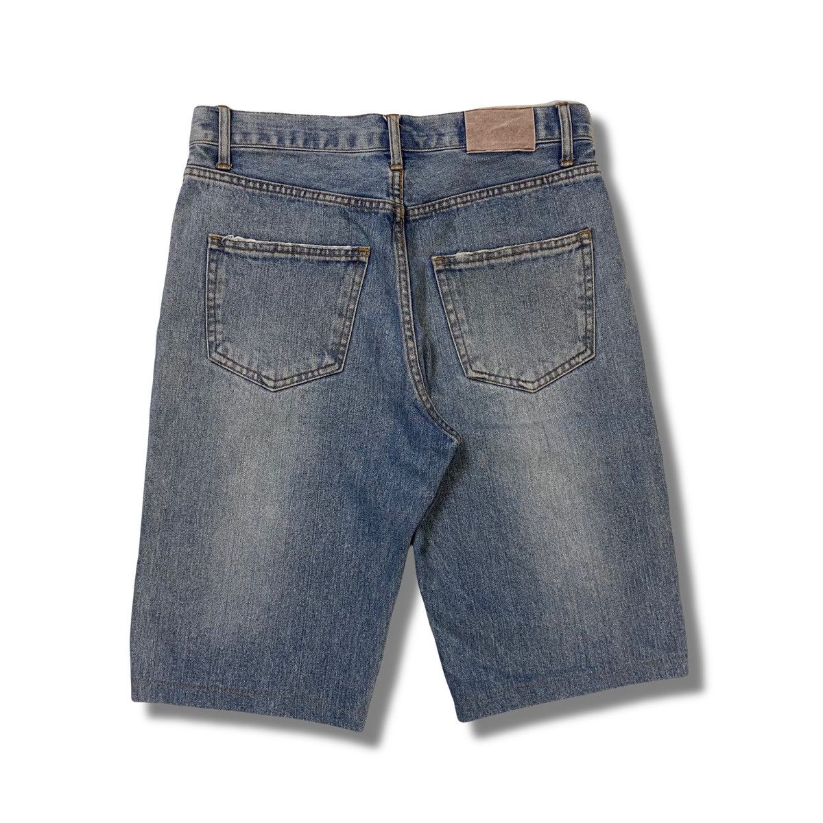 Japanese Brand Nylaus Crew Design Works Distressed Denim Shorts Size US 29 - 8 Thumbnail