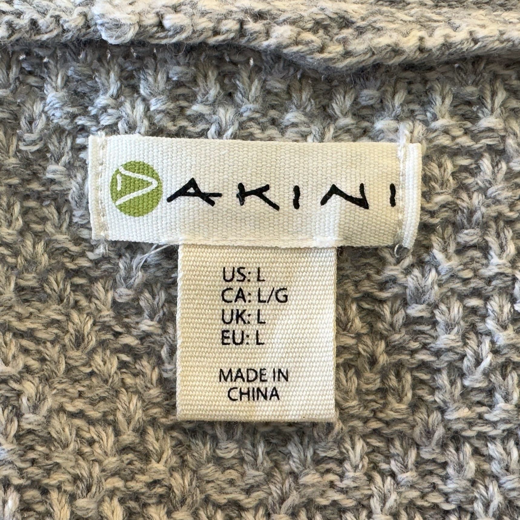 Dakine Dakini Open Front Sweater Cardigan Womens Sz Large Gray Cotton Blend Collar NEW Size L / US 10 / IT 46 - 7 Thumbnail