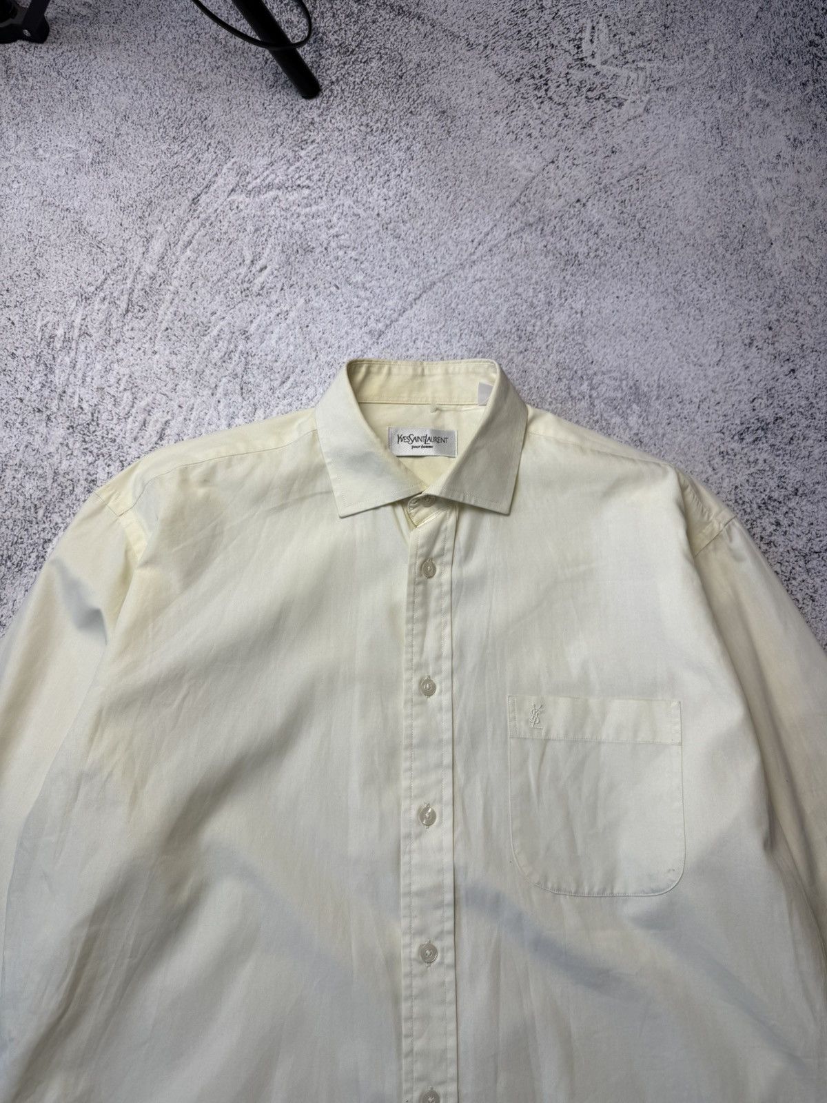 Vintage Yves Saint Laurent Classic Wedding Shirt with Cufflinks Size US L / EU 52-54 / 3 - 10 Thumbnail