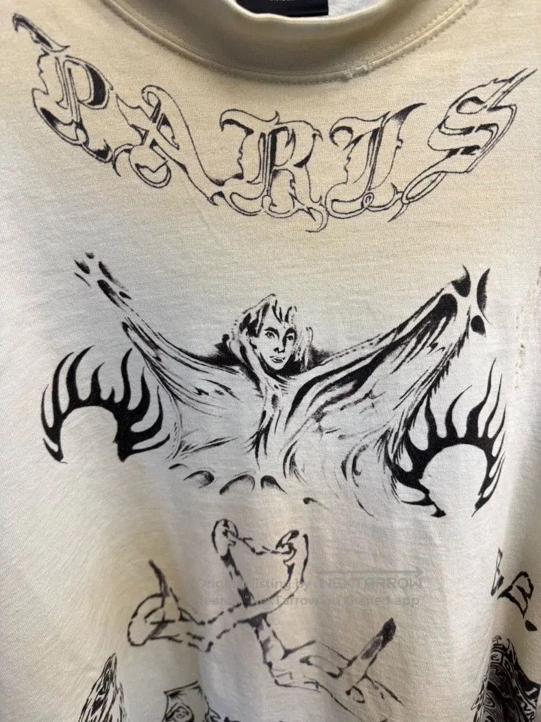 Balenciaga Balenciaga new 24ss dirty worn tattooed long sleeved shirt. Size US M / EU 48-50 / 2 - 2 Thumbnail
