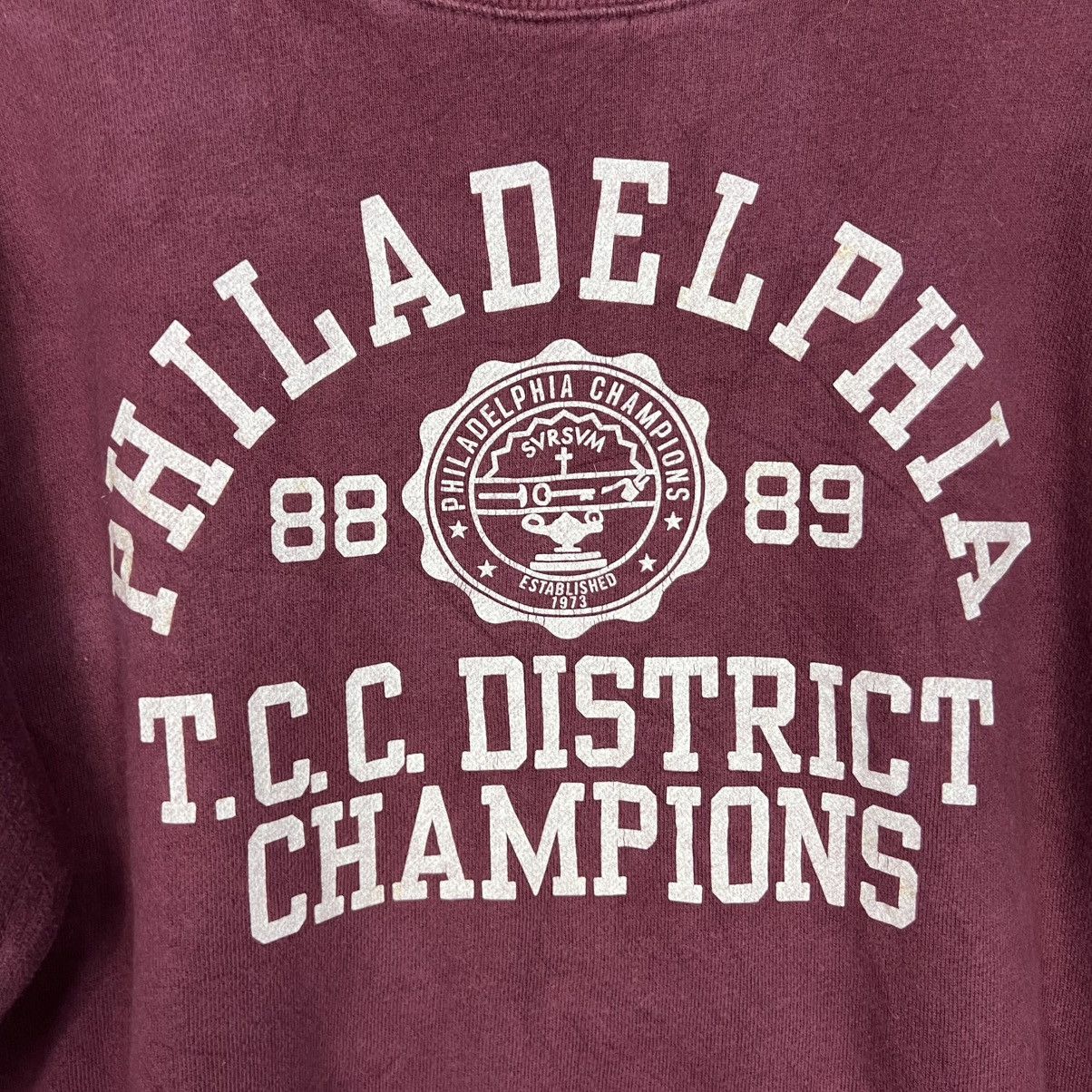Champion PHILADELPHIA CHAMPIONS Crewneck Sweatshirt Purple #3953-C180 Size US M / EU 48-50 / 2 - 5 Thumbnail