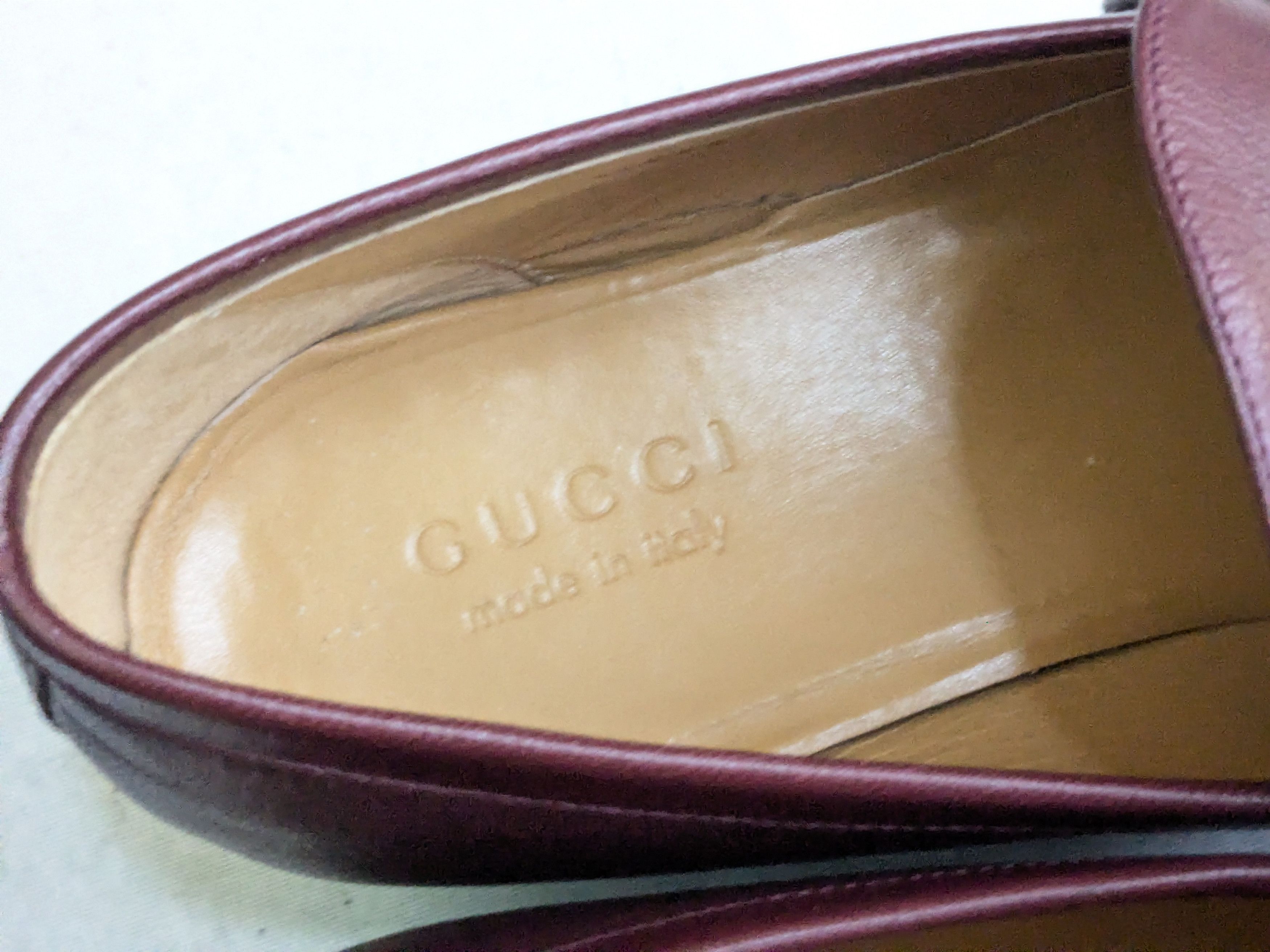 Gucci Gucci Loafers Burgundy 10 Leather Web GG Size US 10 / EU 43 - 5 Thumbnail