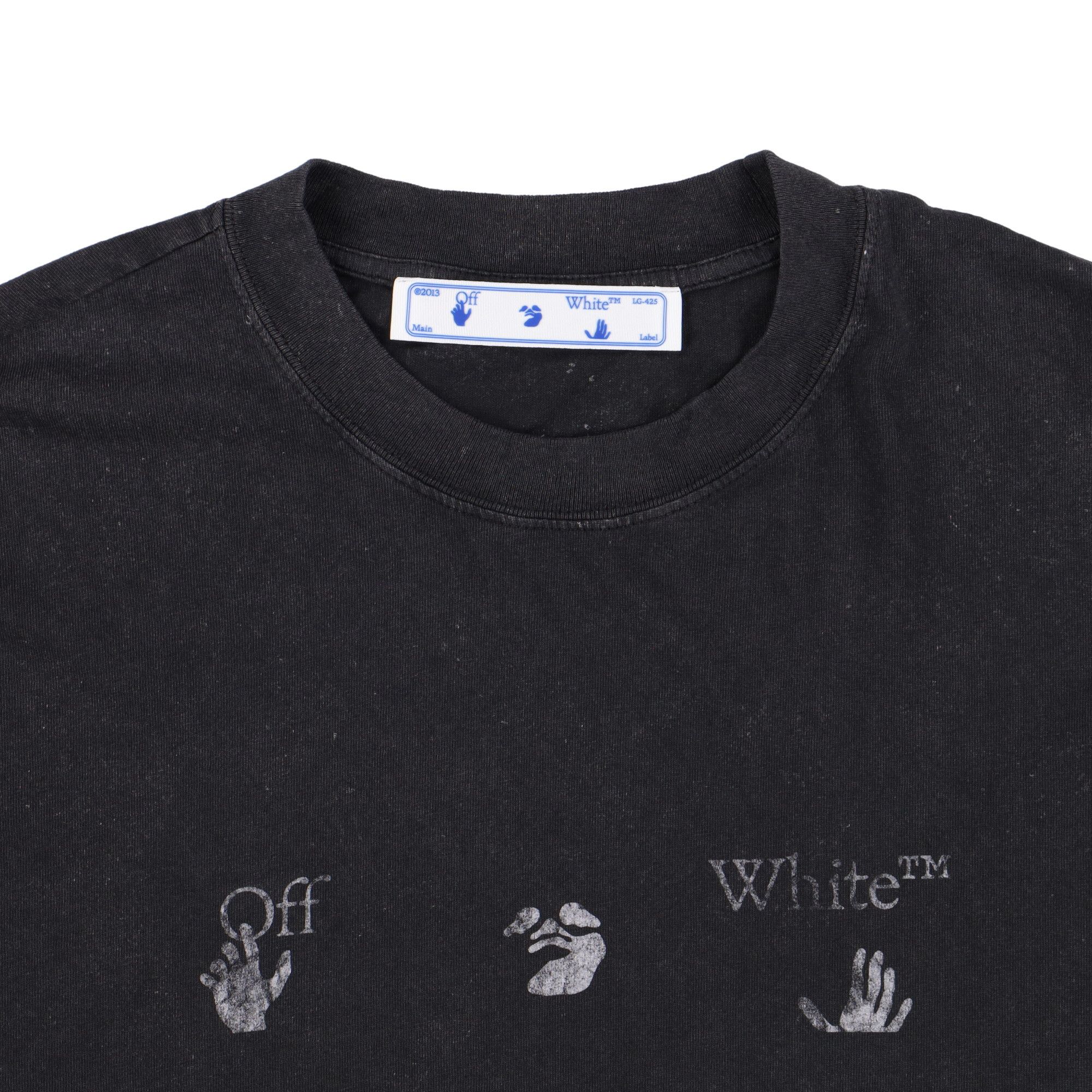 Off-White Washed Black Vintage Logo Oversized Skate T-Shirt Size US XXL / EU 58 / 5 - 5 Thumbnail