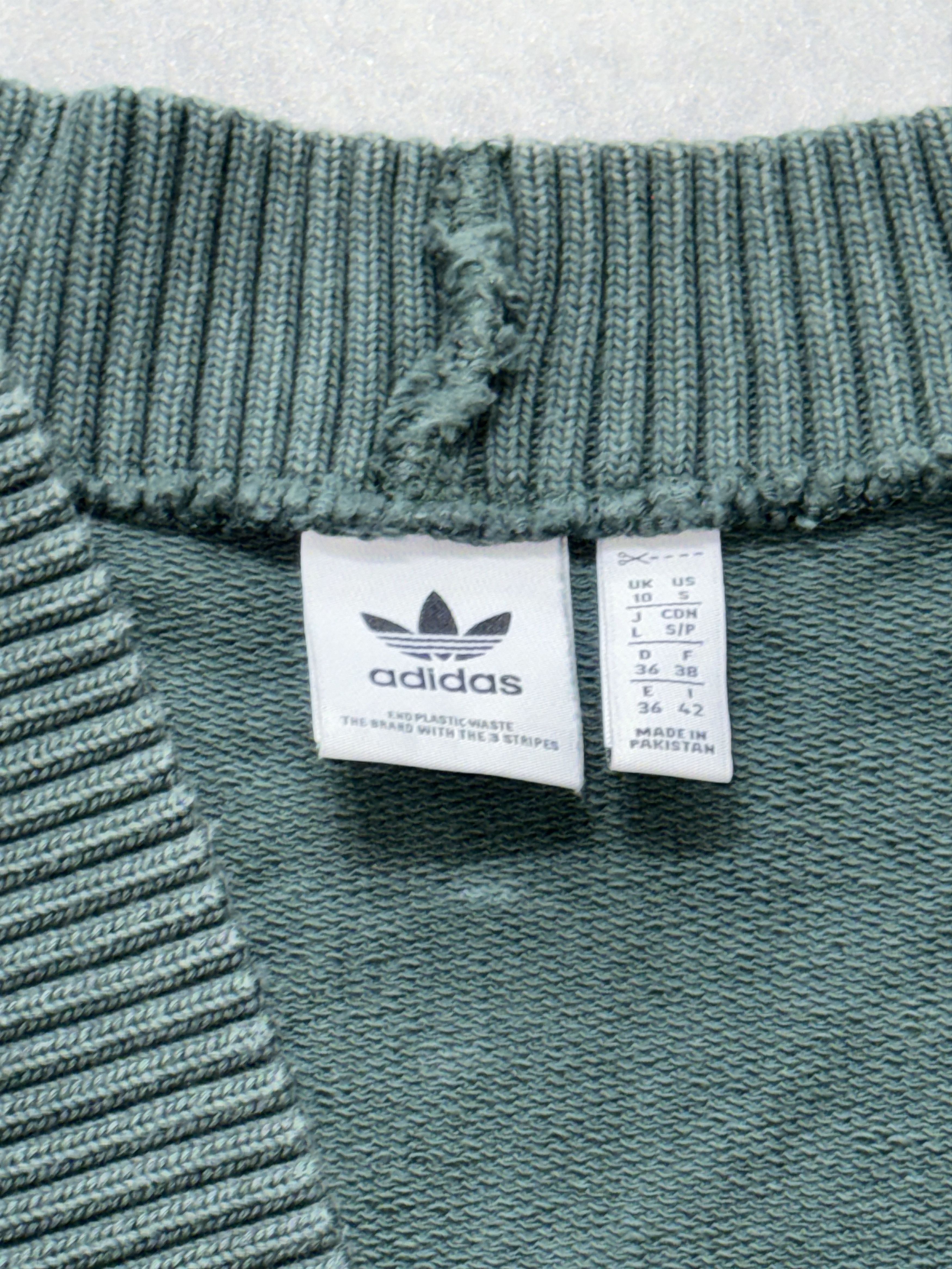 Adidas Vintage Adidas green cardigan, Trefoil logo Size L / US 10 / IT 46 - 7 Thumbnail