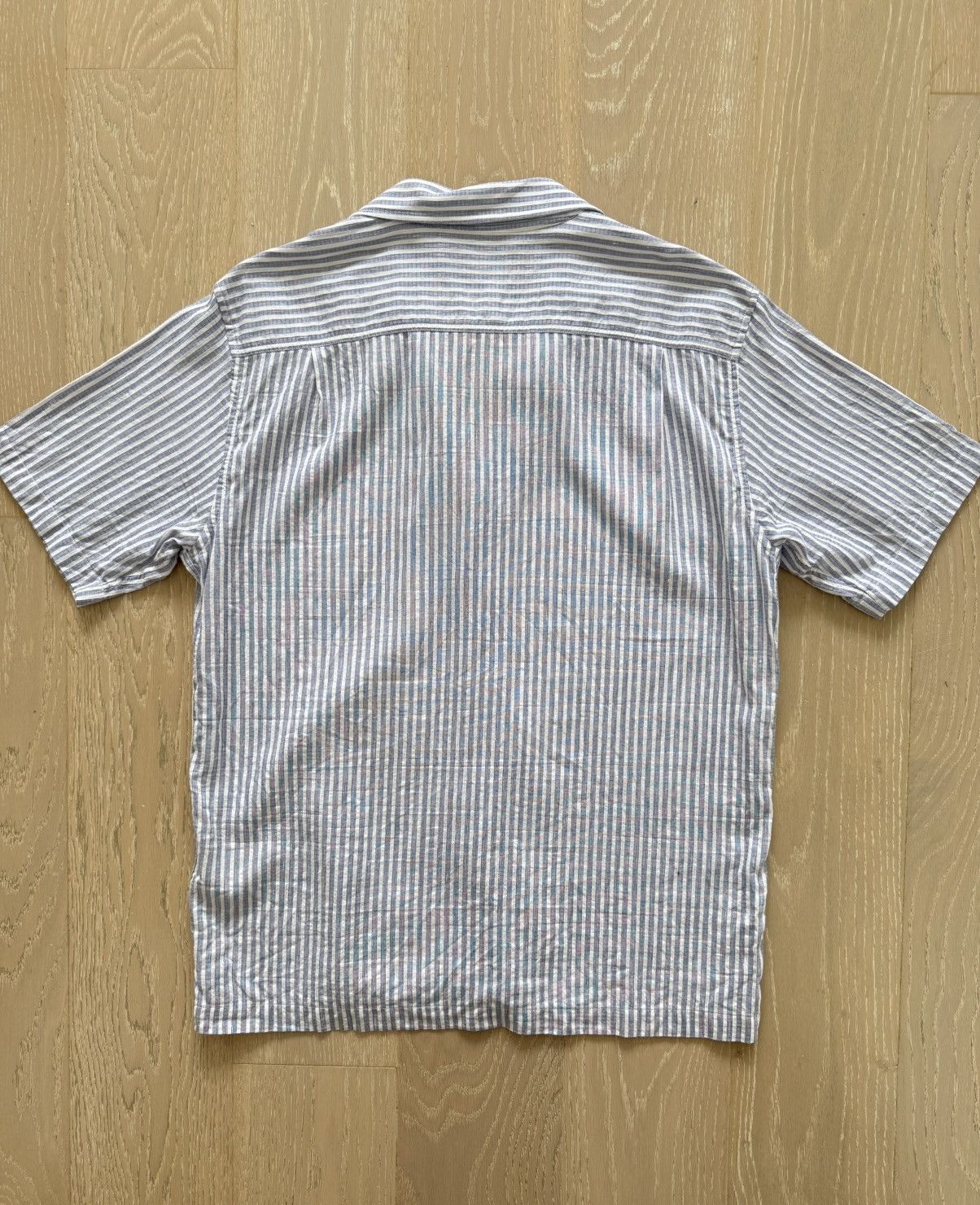 Orlebar Brown Orlebar Brown Maitan II Striped Camp-Collar Linen Shirt Size US L / EU 52-54 / 3 - 4 Thumbnail