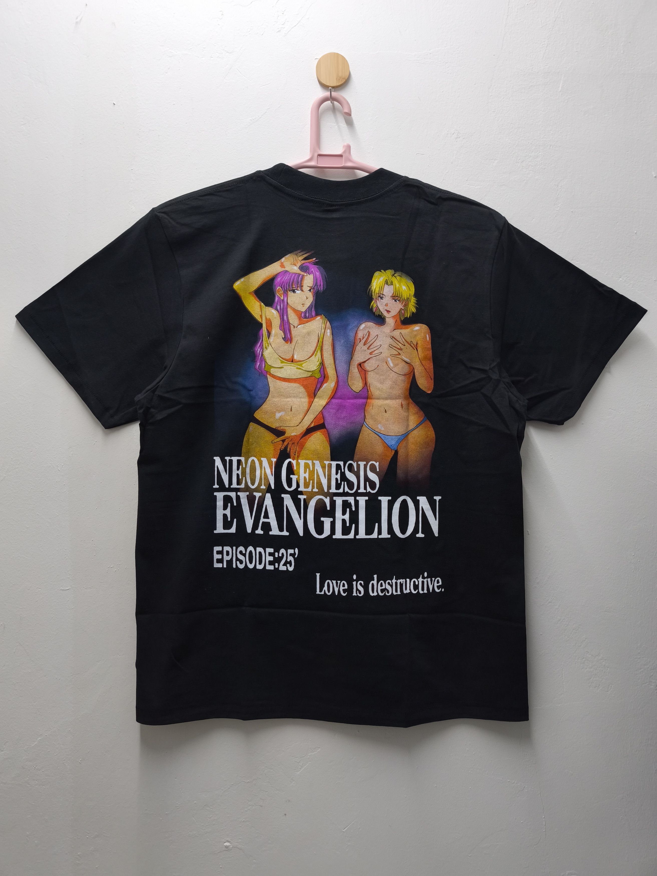 Anime Neon Genesis Evangelion "Love Is Destructive" T-shirt Size US XL / EU 56 / 4 - 10 Thumbnail