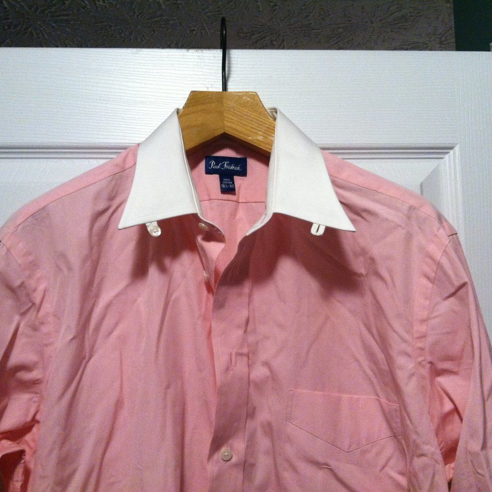 Paul Fredrick PAUL FREDRICK MEN'S 100%COTTON DRESS SHIRT SIZE:16.5/33 Size US L / EU 52-54 / 3 - 2 Thumbnail