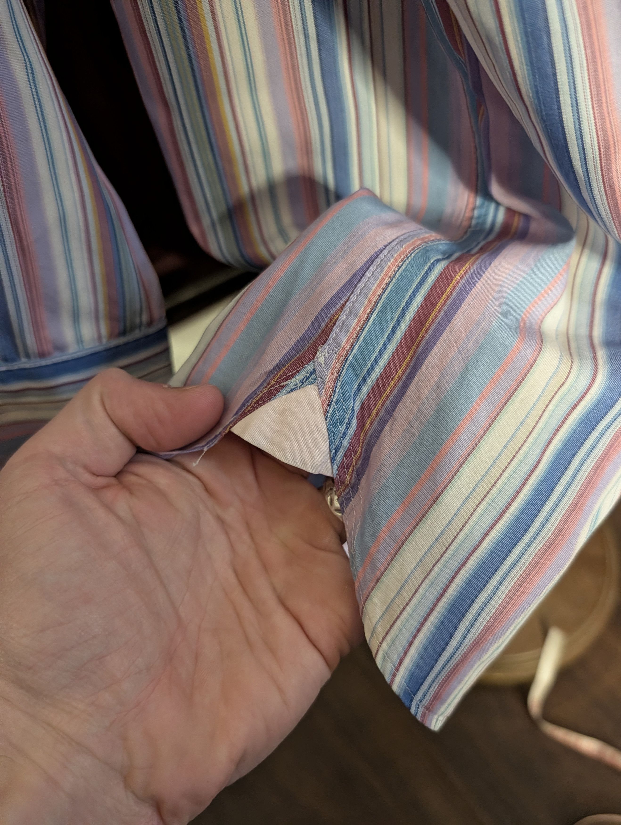 Thomas Pink Multicolor striped Superfine Two Fold Irish dress shirt 17.5 Size US XL / EU 56 / 4 - 10 Thumbnail