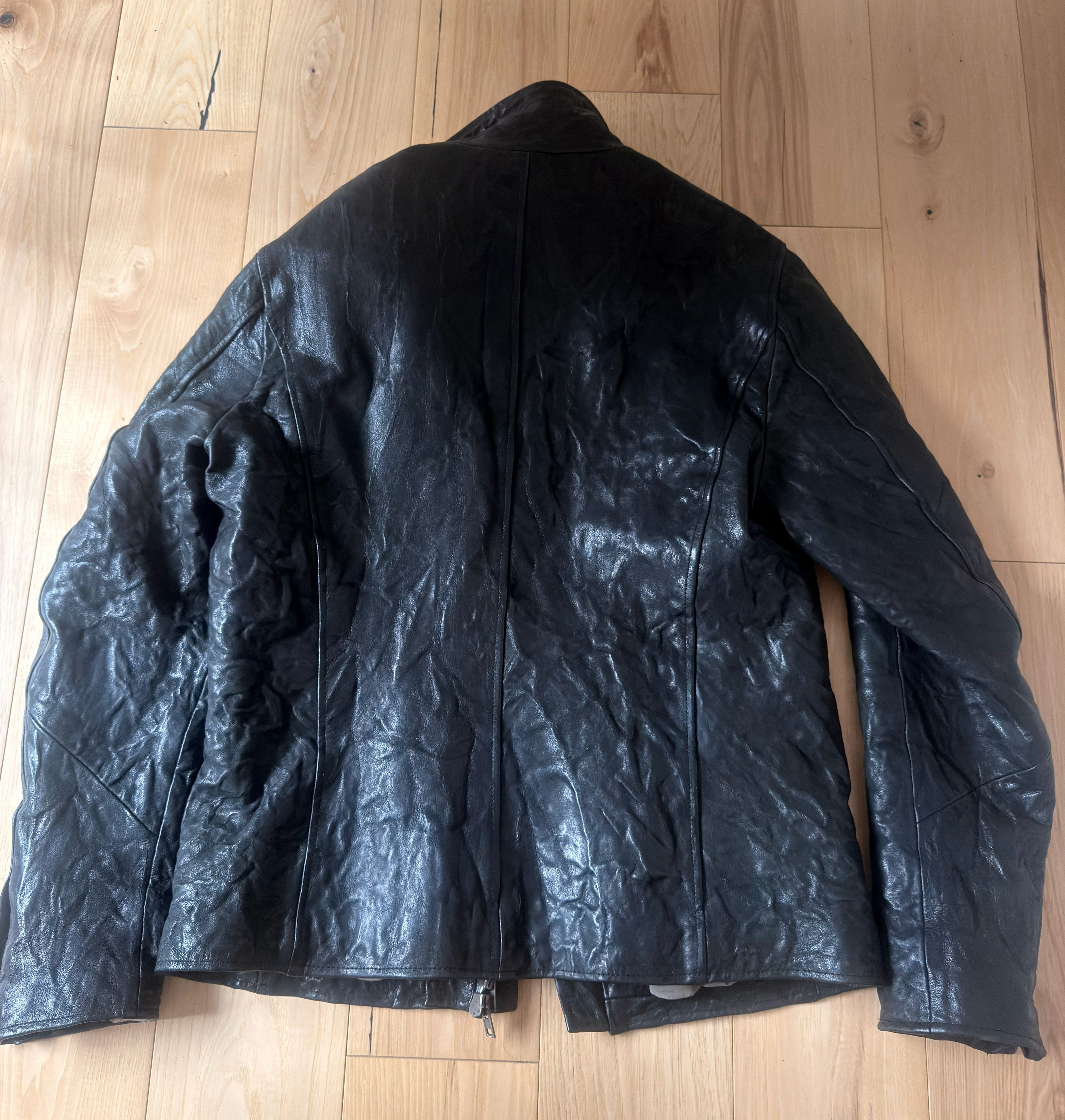 Poeme Bohemien Poeme Bohemien Black Leather Moto Jacket - Size 48 Size US M / EU 48-50 / 2 - 2 Thumbnail