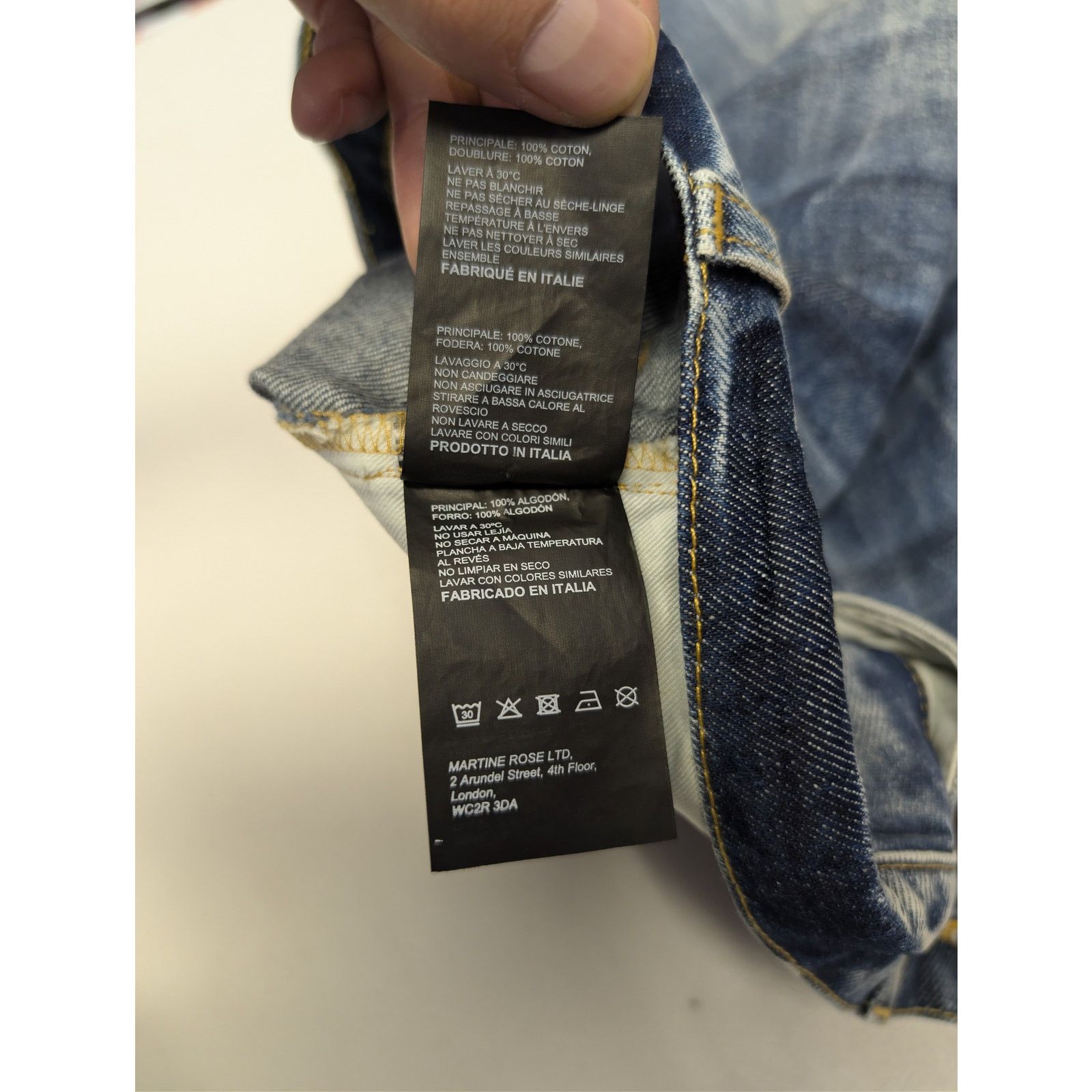 Martine Rose o1rshd1 Zip Denim Jean Short in Blue Acid Size US 32 / EU 48 - 17 Thumbnail