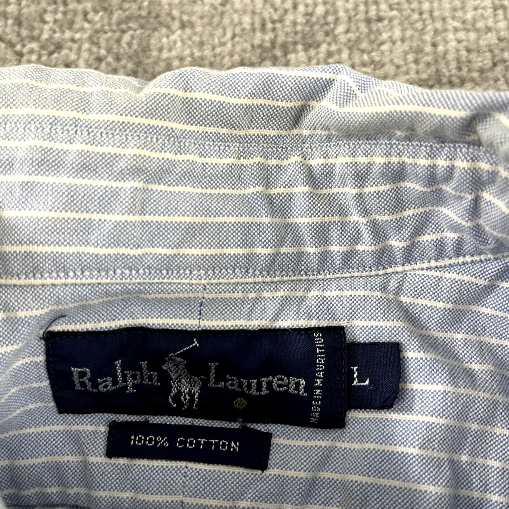 Ralph Lauren RALPH LAUREN Shirt Mens Large Blue White Striped Button-Down L/S Casual Size US L / EU 52-54 / 3 - 4 Thumbnail