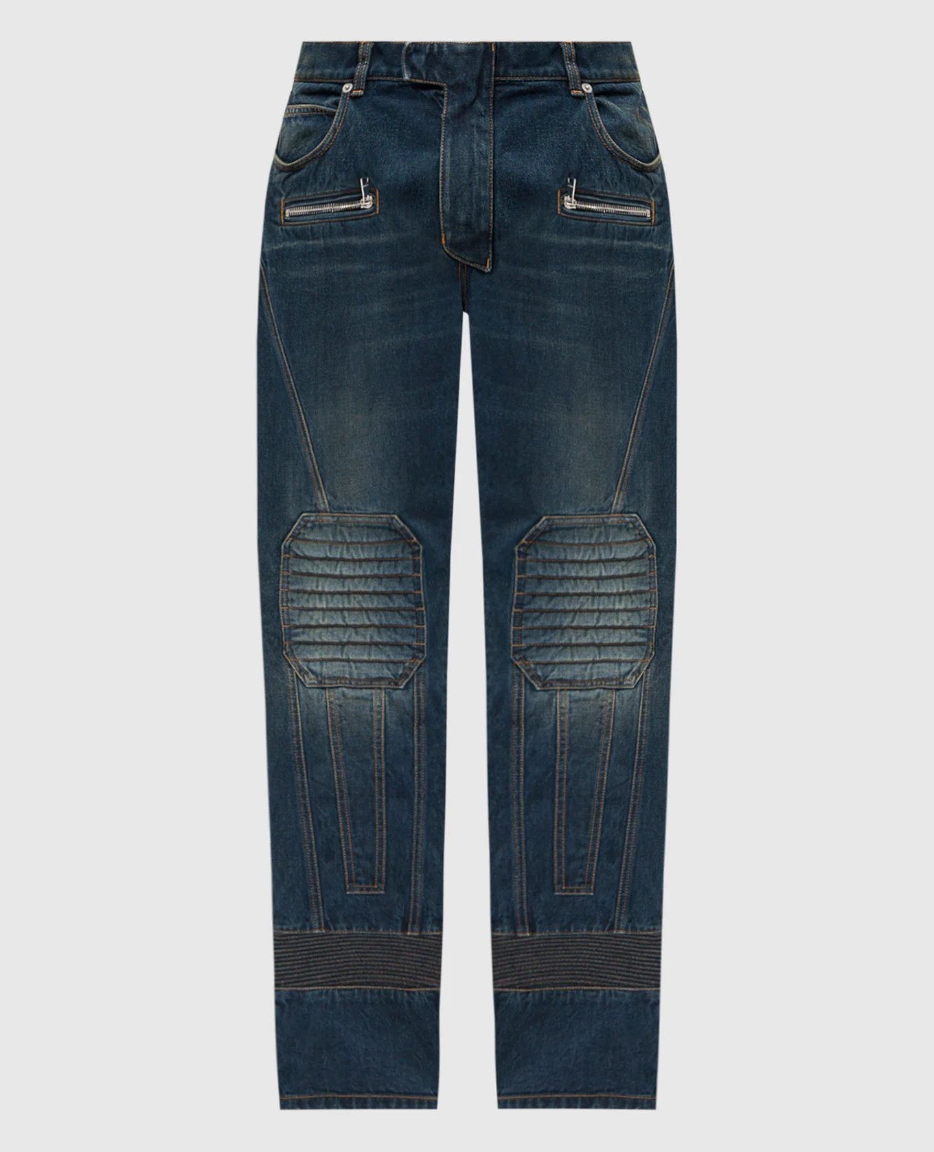 Balmain Balmain Homme Dust Wash Stretch Biker Denim Pants