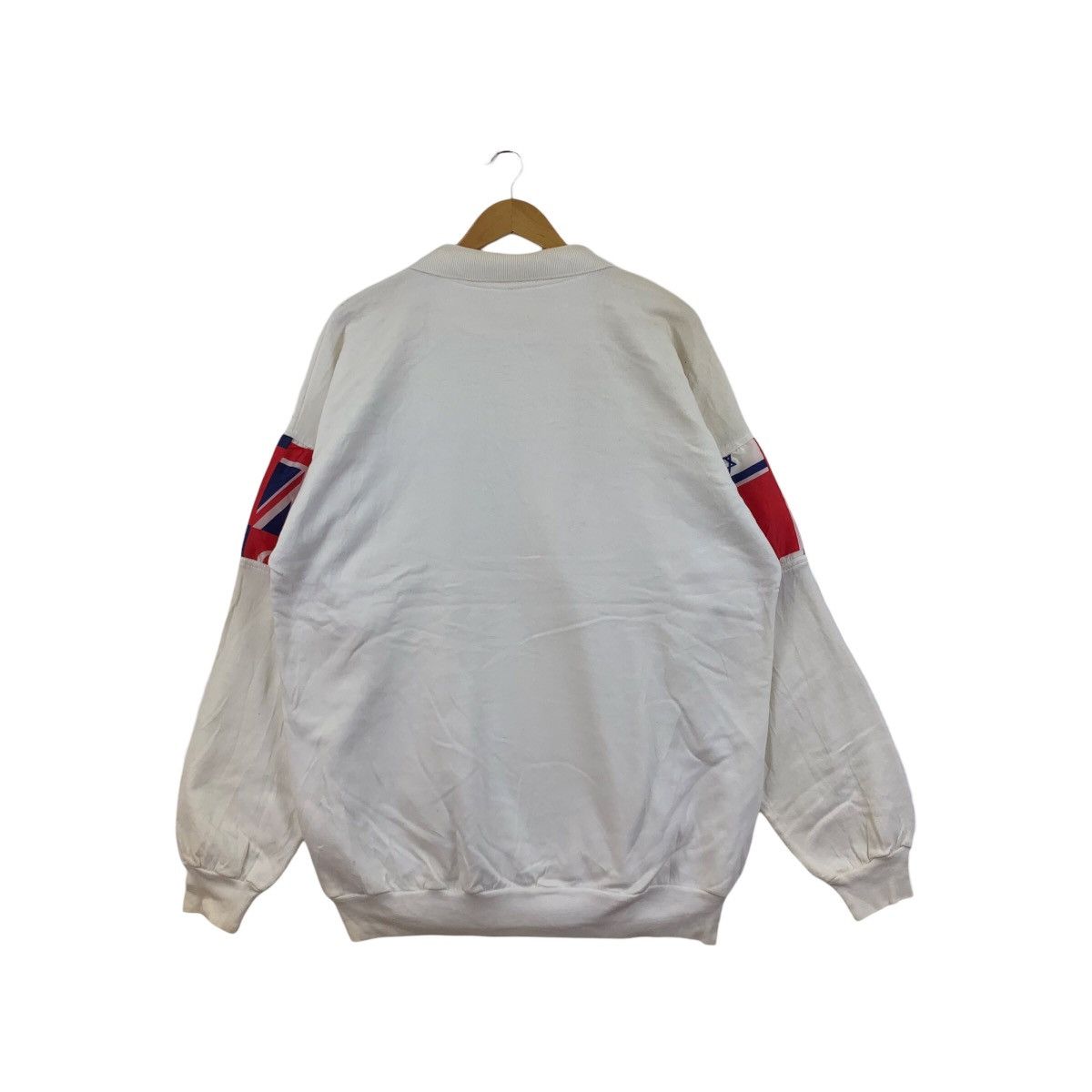 Vintage Vintage 80s MULTI NATION FLAG Print Collar White Sweatshirt Size US XL / EU 56 / 4 - 3 Thumbnail