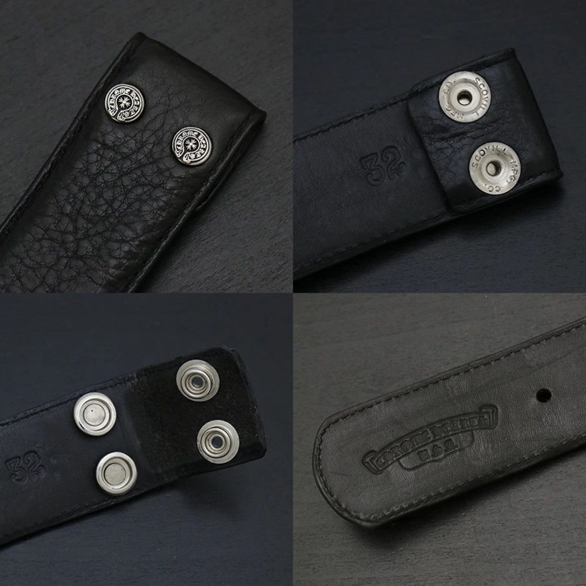 Chrome Hearts 32inch Chrome Hearts Studs Leather belt Size ONE SIZE - 2 Thumbnail