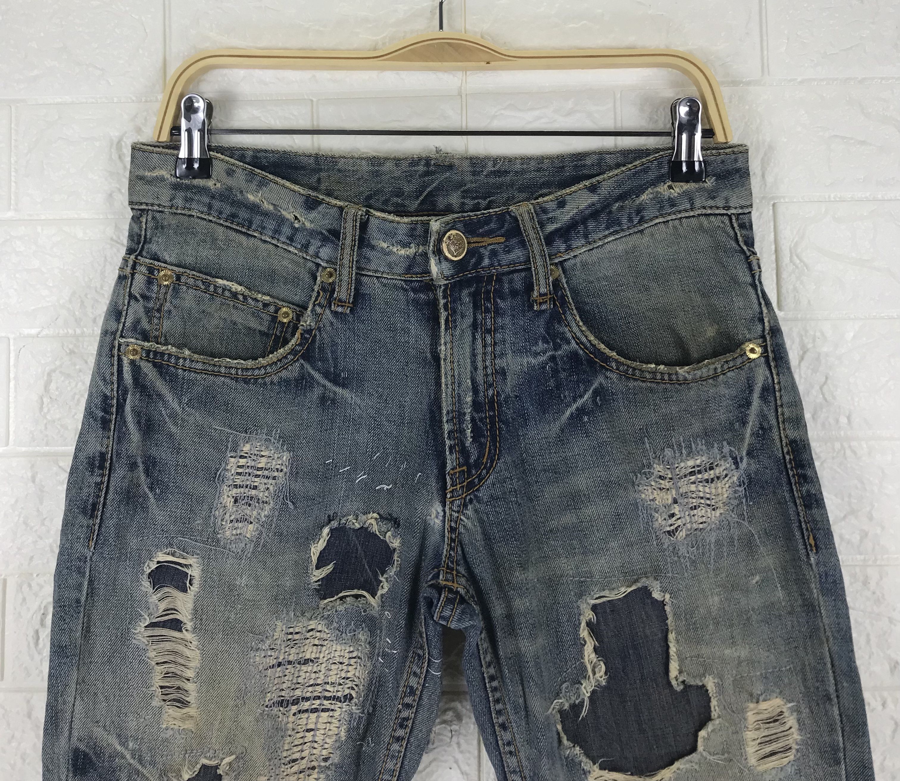 If Six Was Nine Vintage Japanese Distressed Design Jeans Size US 31 - 2 Thumbnail