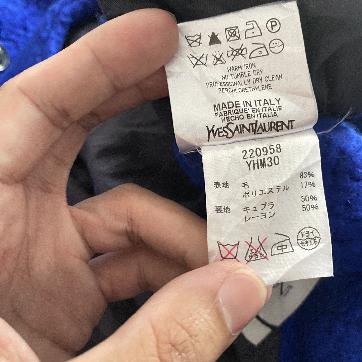 Yves Saint Laurent FW09 Yves Saint Laurent Electric Blue Wool Coat Size US S / EU 44-46 / 1 - 9 Thumbnail