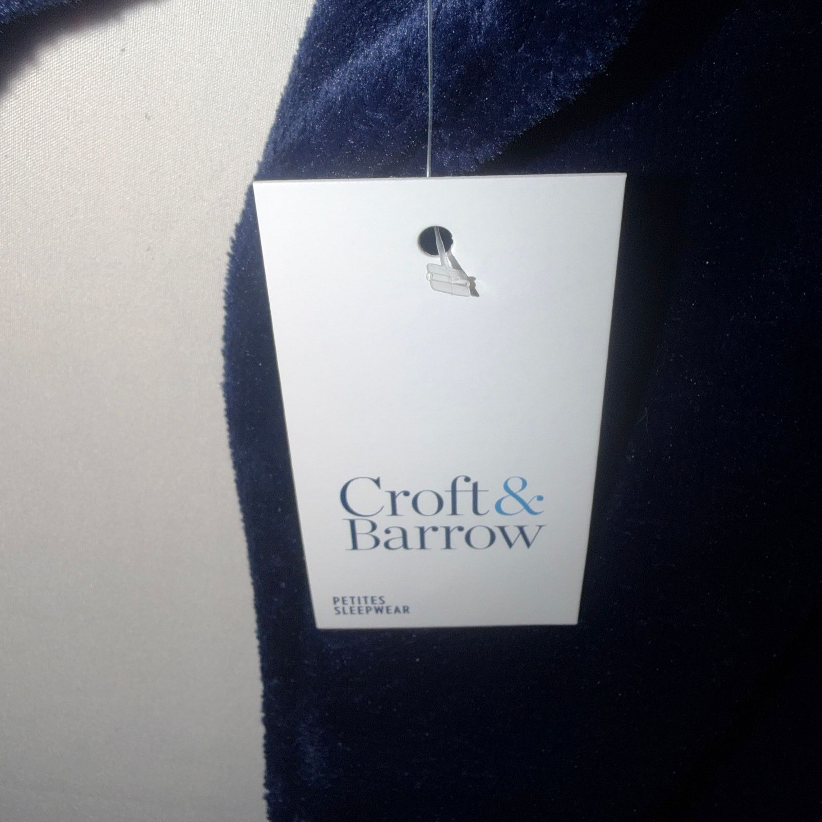 Croft & Barrow Croft & Barrow Petite Med Zip Front Plush Fleece Robe Navy Size ONE SIZE - 8 Thumbnail