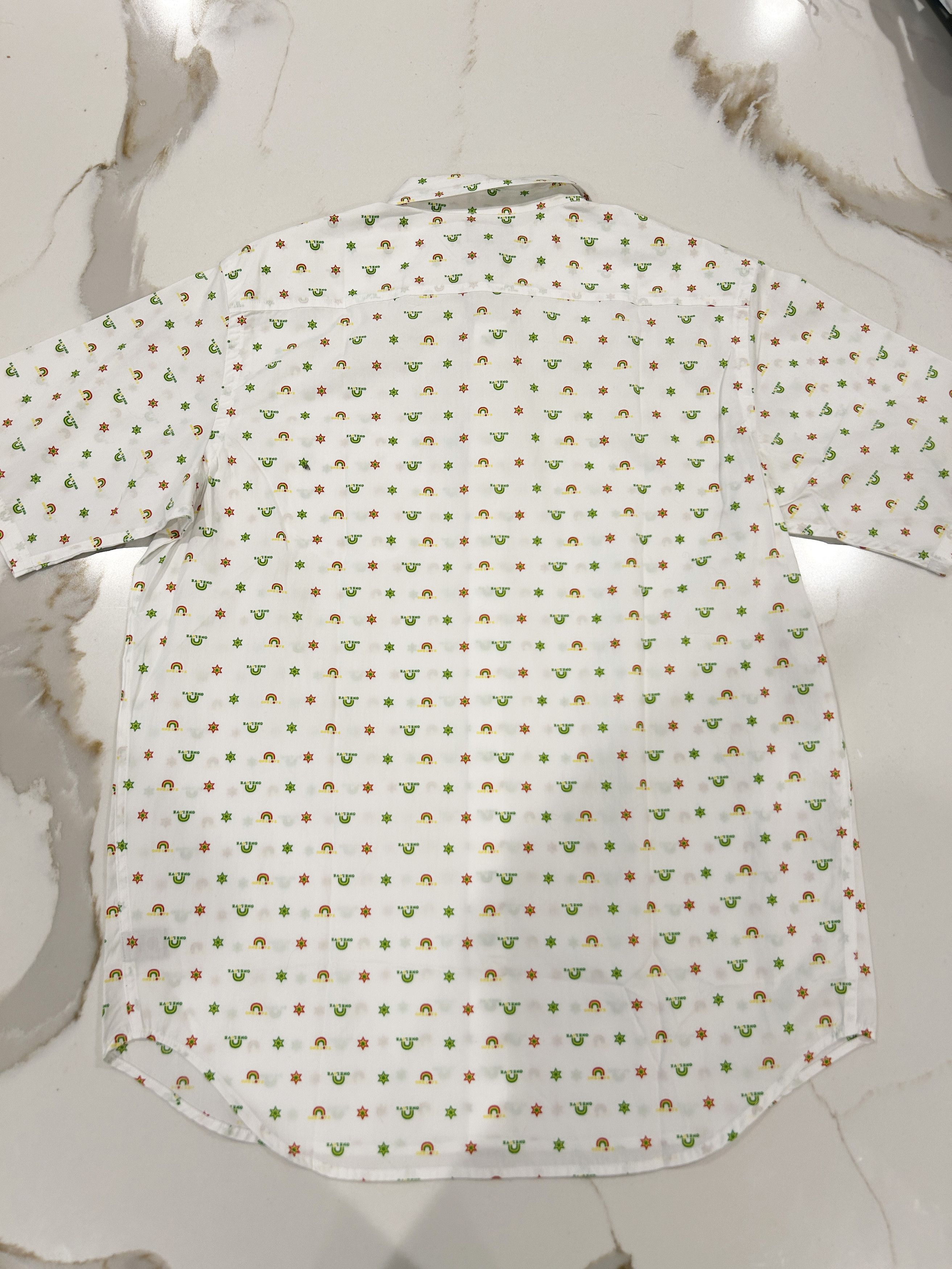 Stussy Rainbow White Allover Shirt Size US L / EU 52-54 / 3 - 10 Thumbnail