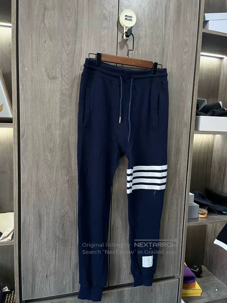Thom Browne Thom Browne size 3 Narrow knitted trousers in navy blue Size US 41 - 2 Thumbnail