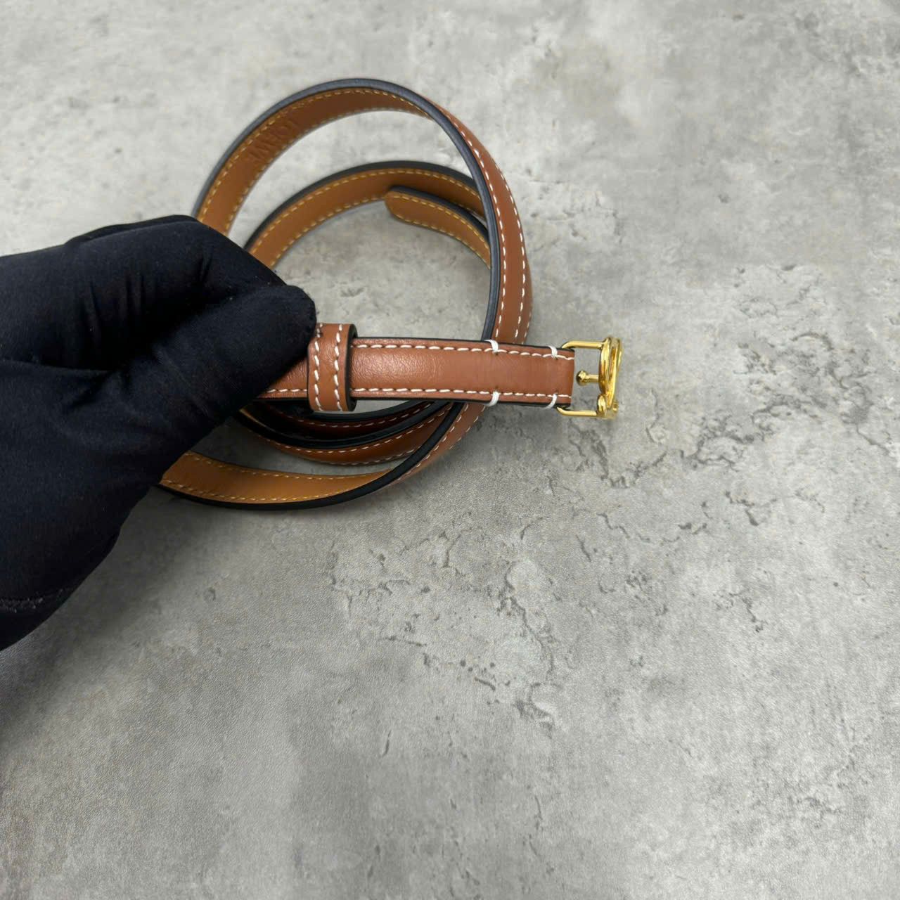 Loewe LOEWE Belt In Smooth Calfskin TAN/GOLD Size ONE SIZE - 5 Thumbnail