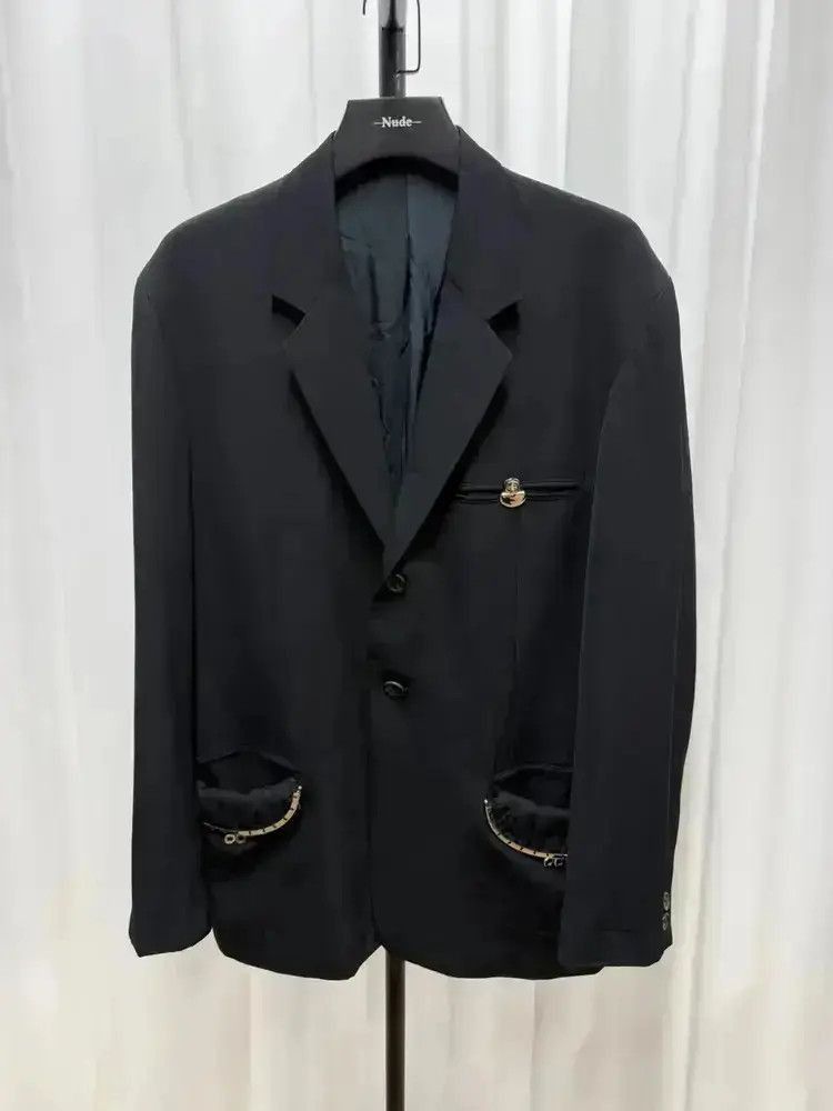 Yohji Yamamoto Yohji Yamamoto Pour Homme 91AW Wool Blazer Jacket Size US M / EU 48-50 / 2 - 1 Thumbnail
