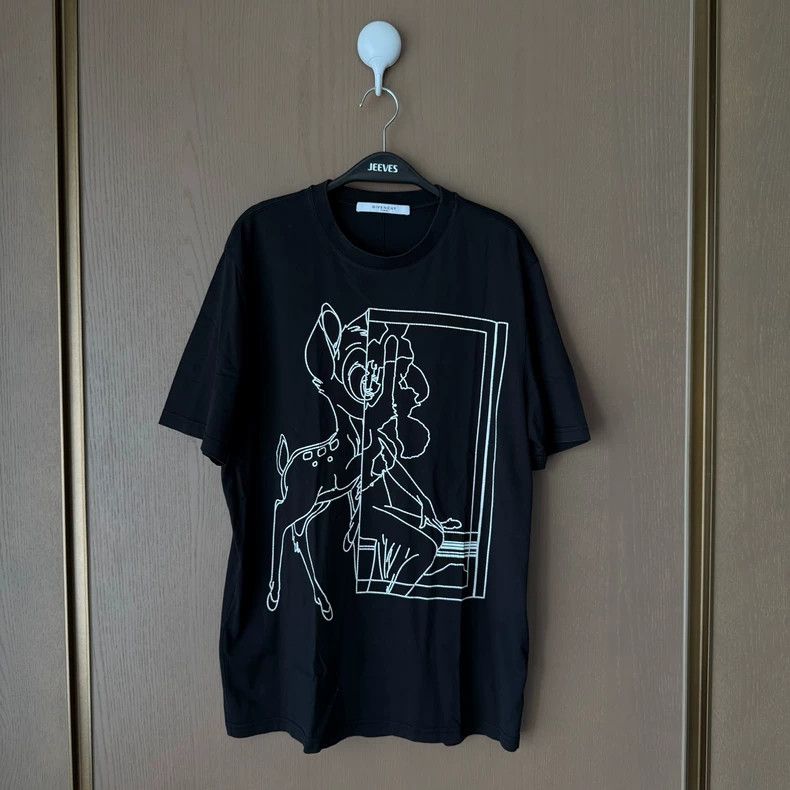 Givenchy Givenchy Best-selling black sketch deer Bambi short-sleeve Size US M / EU 48-50 / 2 - 1 Thumbnail