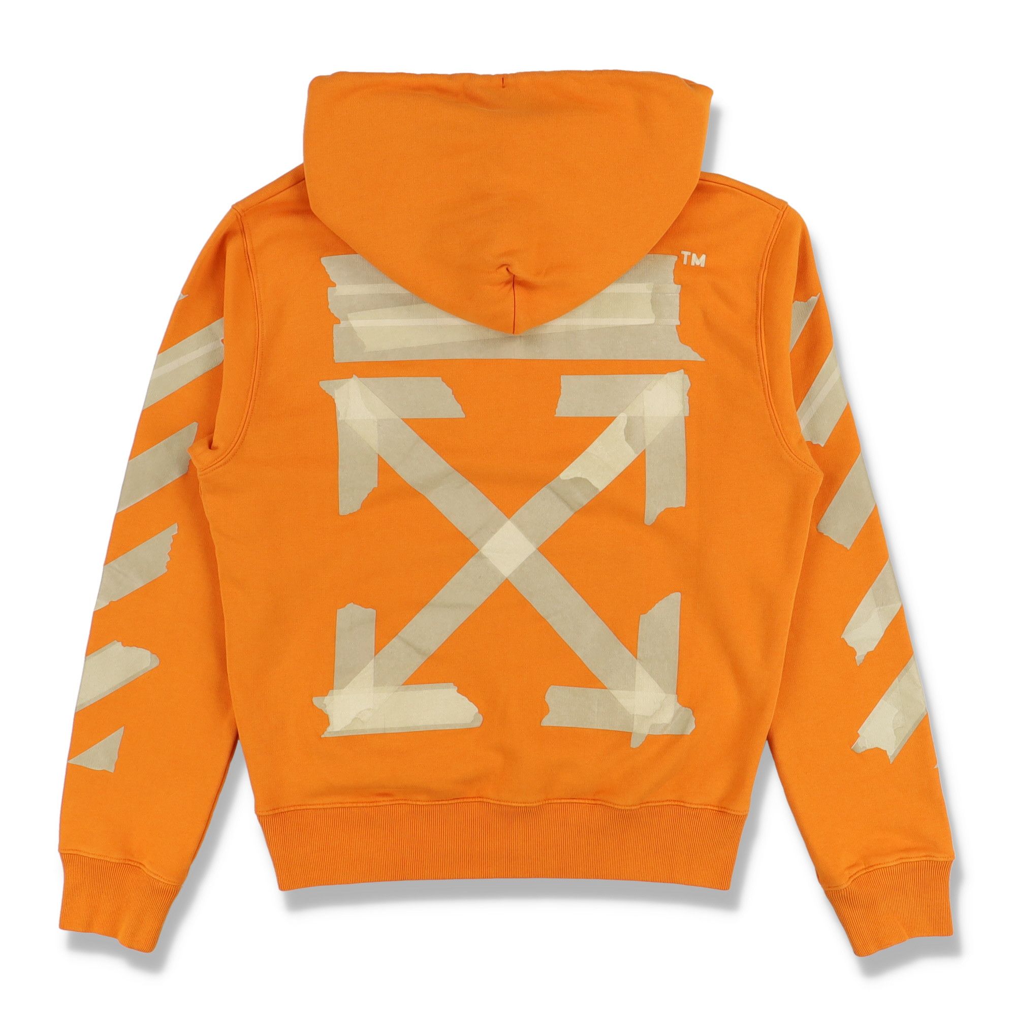 Off-White Orange Tape Arrows Logo Hoodie Size XXS / US 00 / IT 34 - 1 Thumbnail