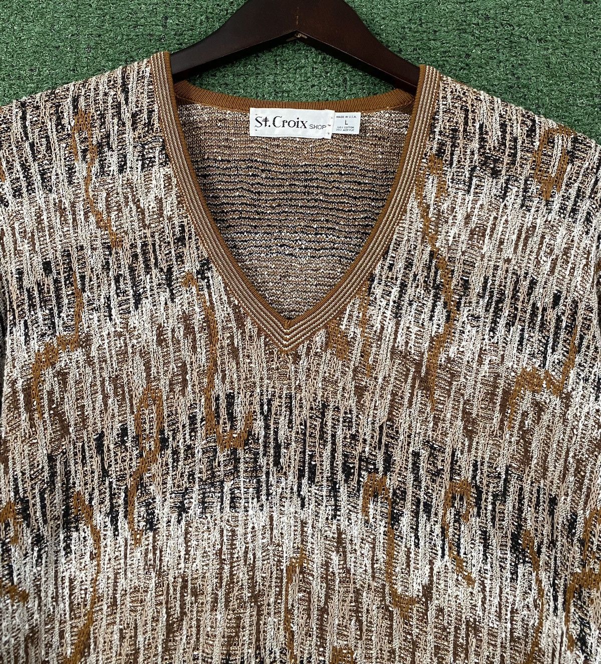 Other Vintage 90’s ST. Croix Brown Textured Patterned Sweater XL Size US XL / EU 56 / 4 - 2 Thumbnail