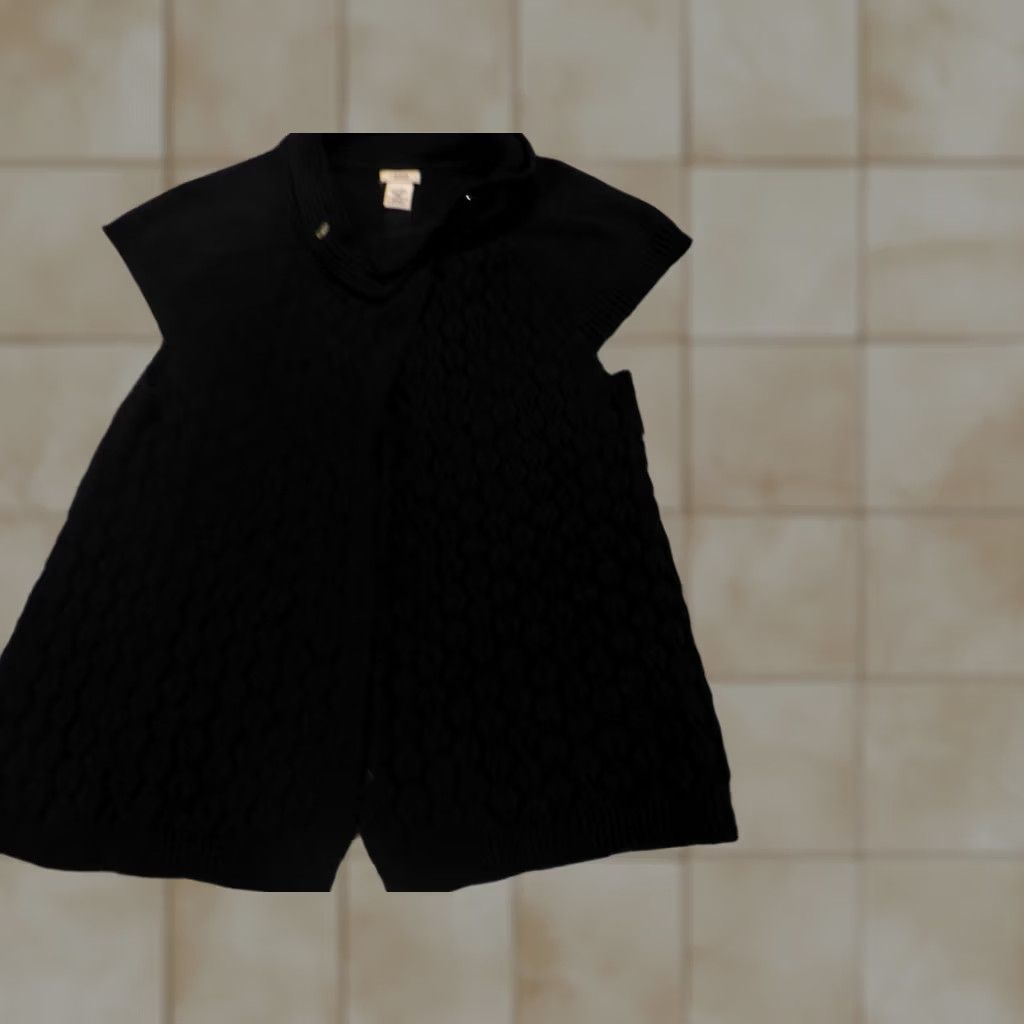 Izod VINTAGE IZOD Womens Sweater Large Black Cardigan Open Button Size L / US 10 / IT 46 - 1 Thumbnail