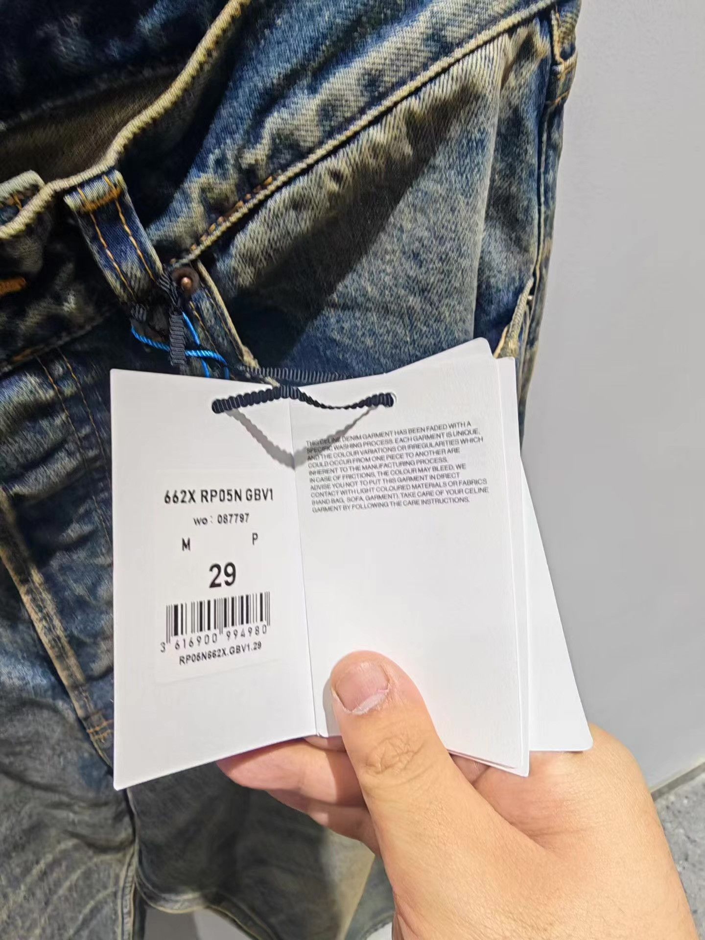 Celine Celine Washed Distressed Straight Jeans Q15 Size US 34 / EU 50 - 4 Thumbnail