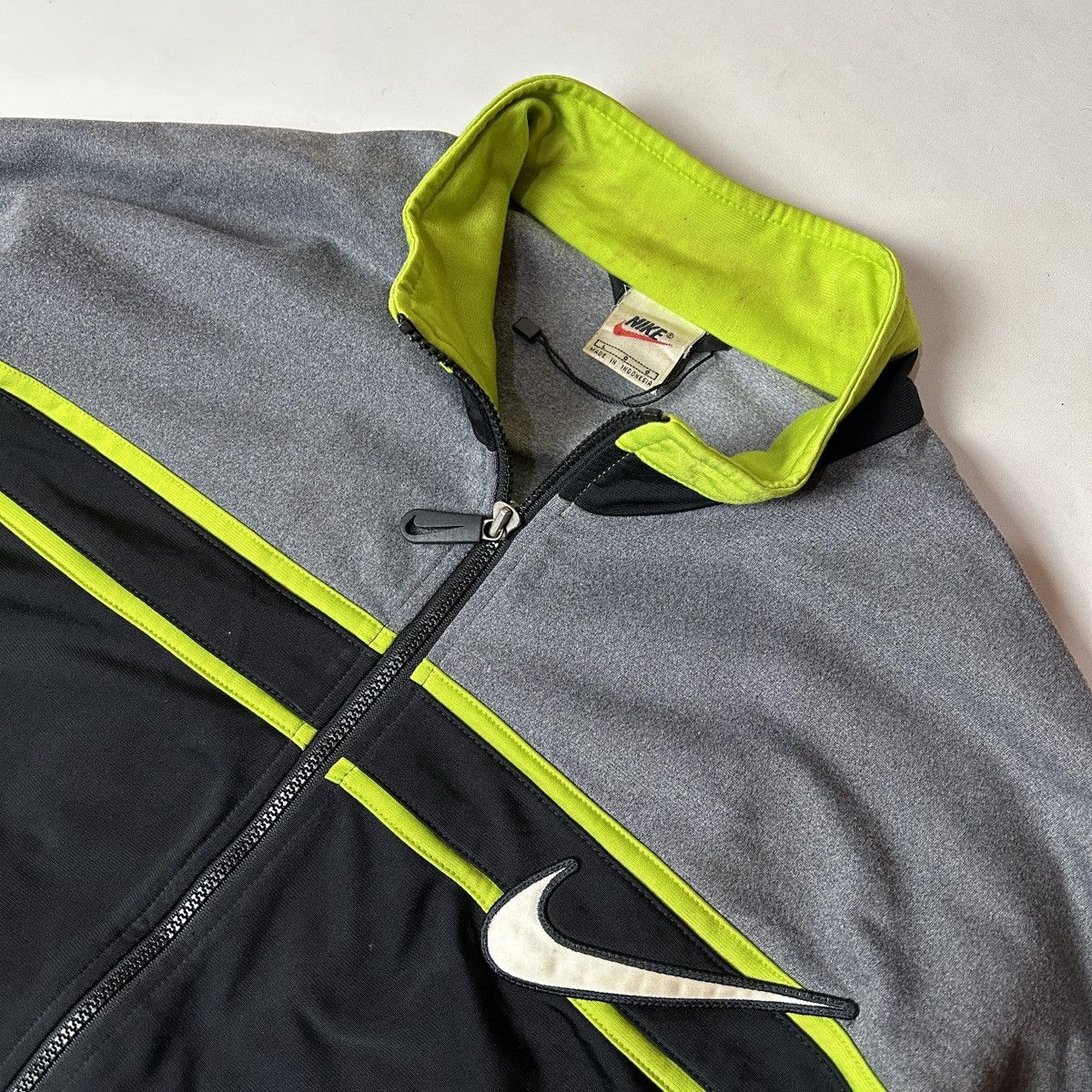 Nike × Vintage Nike 90s vintage tracktop colour block jacket Size US L / EU 52-54 / 3 - 1 Thumbnail