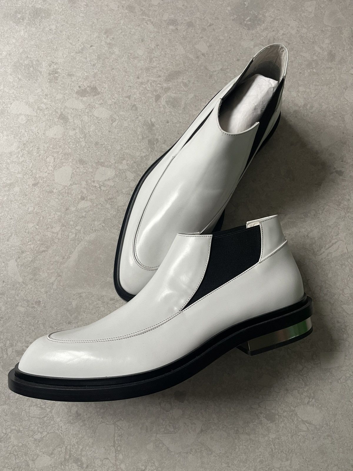Jil Sander Ankle Boot Spazzolato Optic White Leather Size US 11 / EU 44 - 1 Thumbnail
