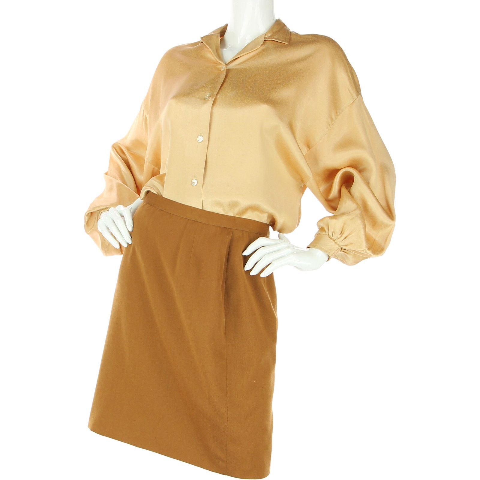 Cacharel Cacharel Retro Mod Brown Wool Skirt 27 Size 27" / US 4 / IT 40 - 3 Thumbnail