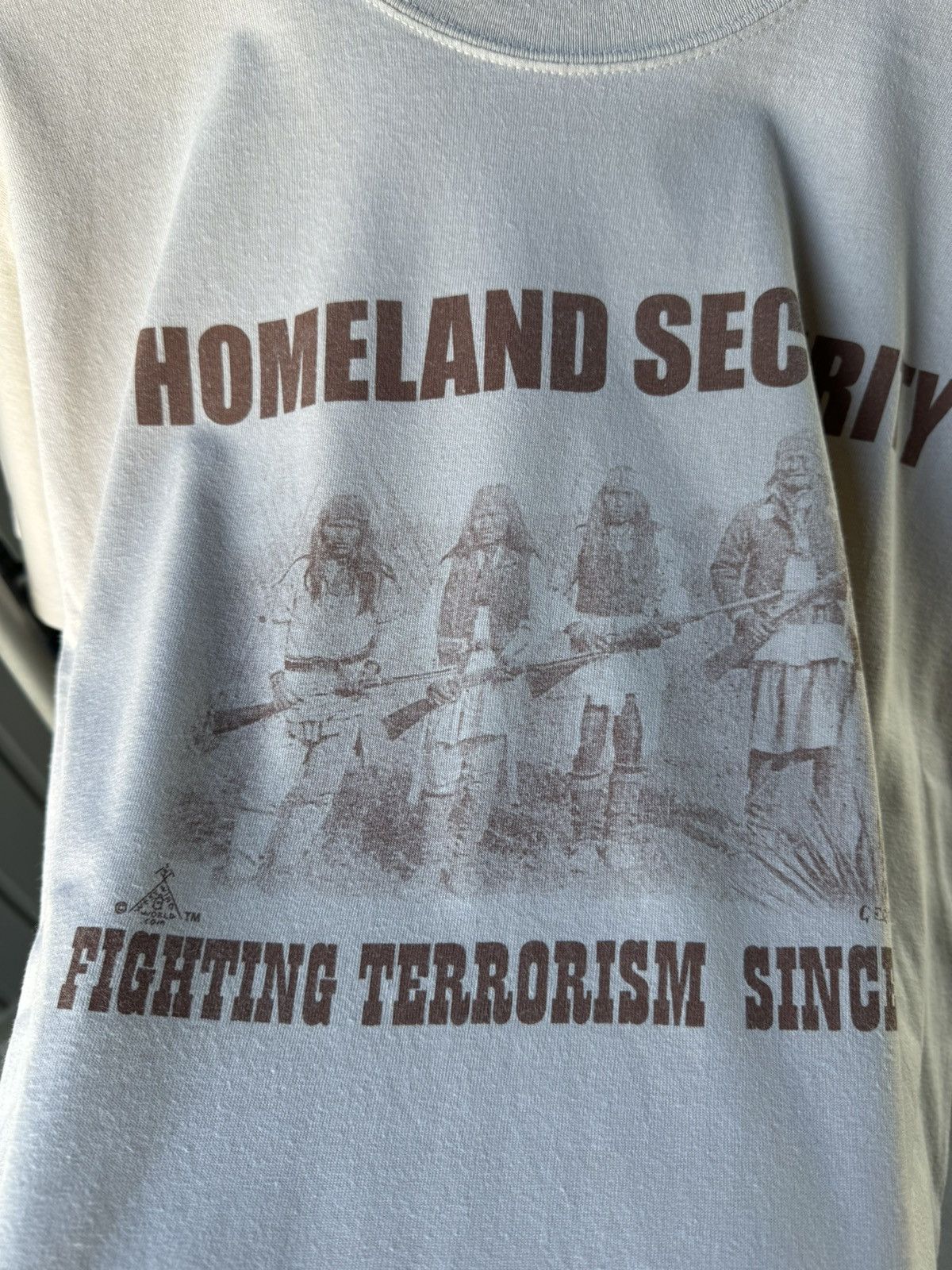 Vintage Vintage Homeland Security T Shirt Native Americans Humor Y2k Size US XL / EU 56 / 4 - 5 Thumbnail