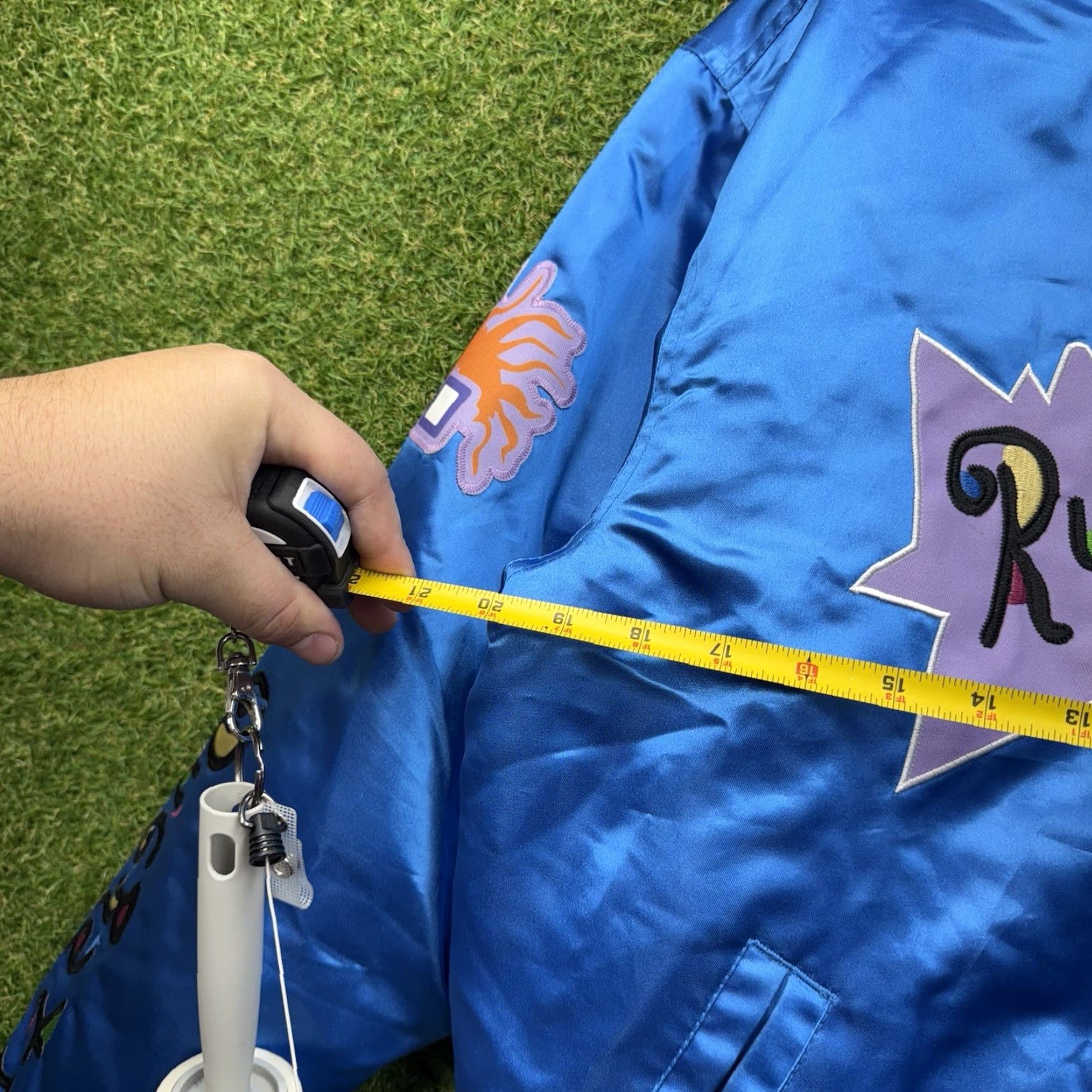 Nickelodeon Headgear Classics Satin Jacket Mens Medium Blue Nickelodeon RUGRATS Varsity y2k Size US M / EU 48-50 / 2 - 5 Thumbnail