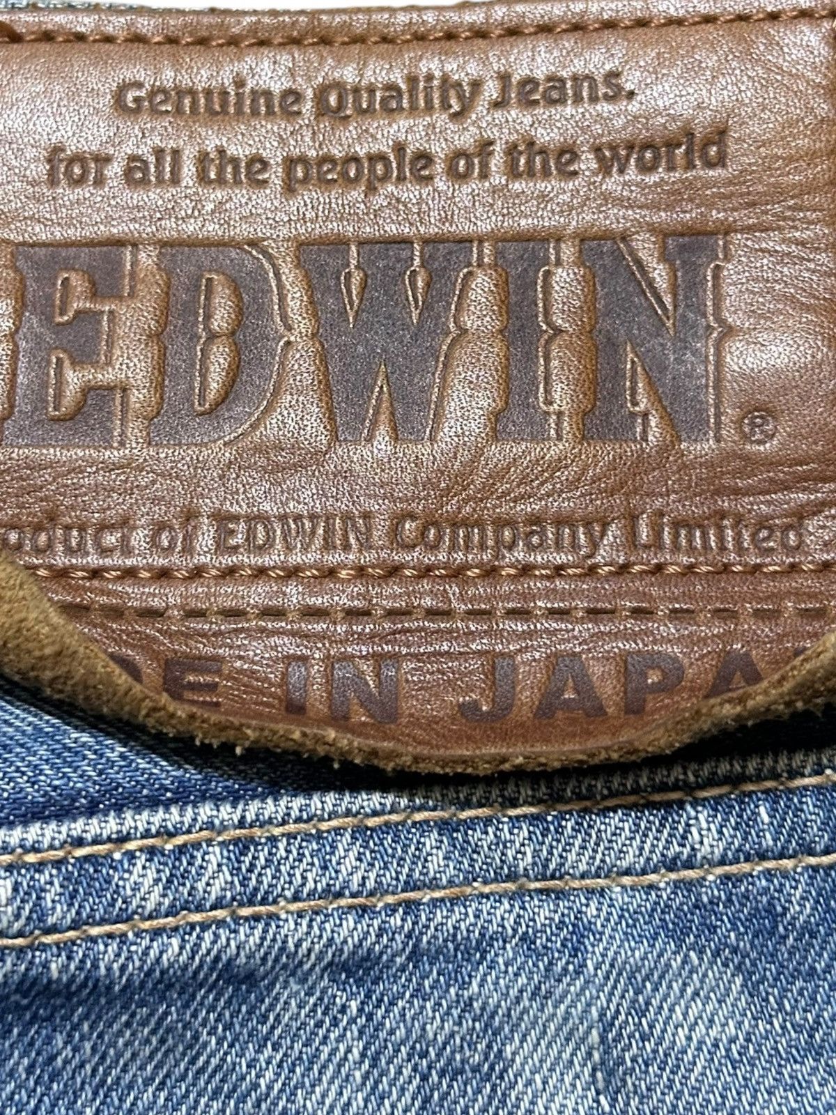 Edwin Vintage Edwin 503V Selvedge Faded Ripped Distressed Denim Size US 31 - 9 Thumbnail