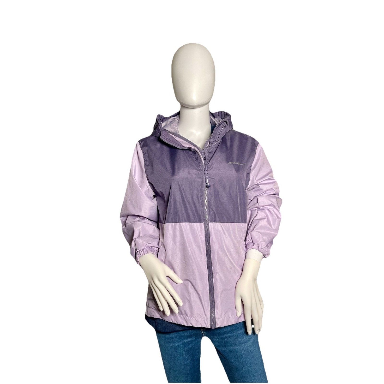 Eddie Bauer Blue Eddie Bauer Women's L Cloud Cap Full Zip Rain Jacket Size L / US 10 / IT 46 - 1 Thumbnail