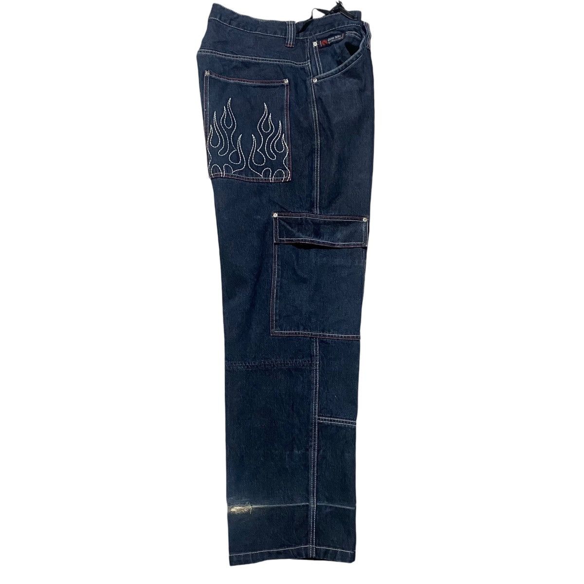 Vintage Vintage BRASS HITHER Denim Baggy Flame Dragon Jeans Size US 36 / EU 52 - 4 Thumbnail