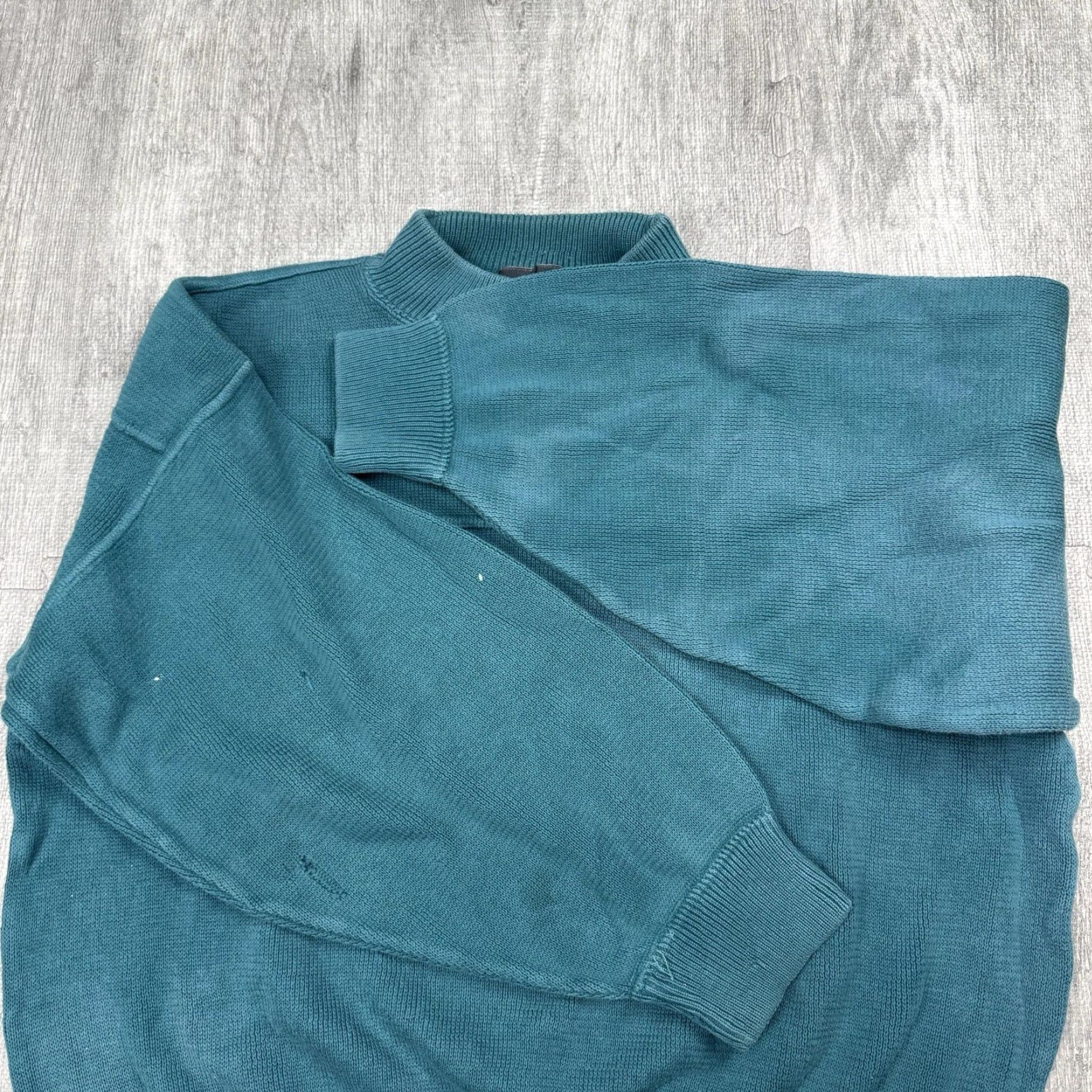 AQUA VINTAGE SPAGO Cotton Knit Sweater Aqua Blue 80s Retro Long Sleeve Women's Medium Size M / US 6-8 / IT 42-44 - 4 Thumbnail