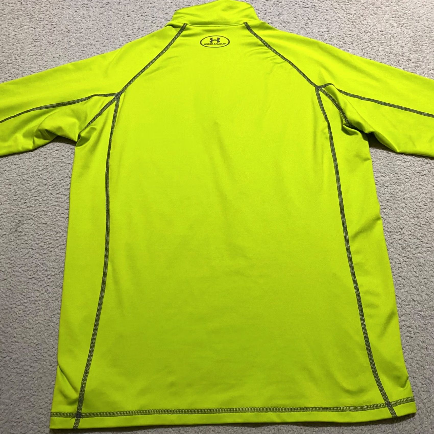 Under Armour Under Armour Mens Sweatshirt Small Long Sleeve 1/4 Zip Lightweight Green Polyester Outdoors Sports Pullover | Regular Fit Mens Size US S / EU 44-46 / 1 - 2 Thumbnail