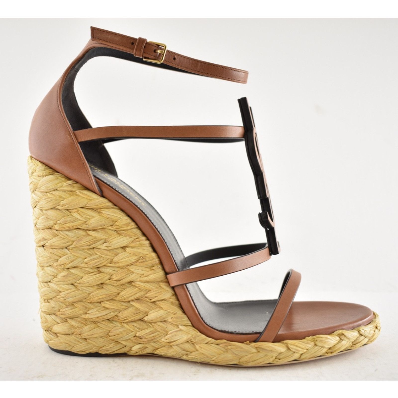 Yves Saint Laurent Saint Laurent YSL Logo Cassandra 105 Ankle Strap Heel 41 Size US 11 / IT 41 - 2 Thumbnail