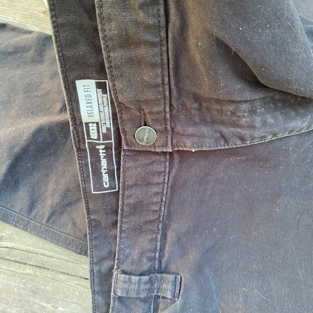 Carhartt Carhartt MultiPocket Cargo Pants Size 40 Black Relaxed Fit Size US 40 / EU 56 - 4 Thumbnail
