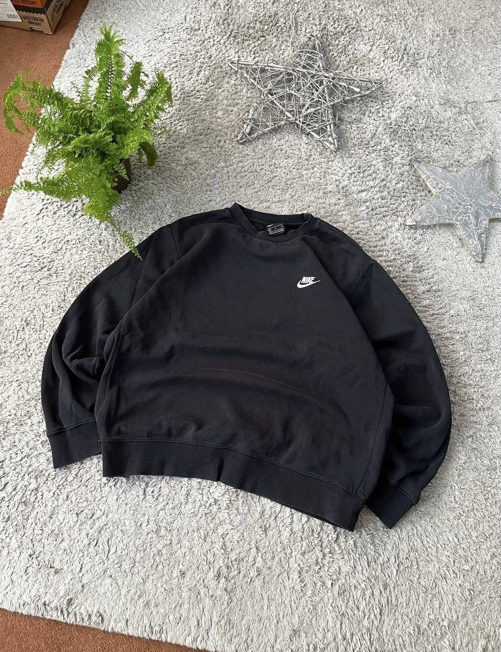 Nike × Vintage 00s Nike Sweatshirt Streetwear Vintage Basic Logo Swoosh Size US XL / EU 56 / 4 - 2 Thumbnail