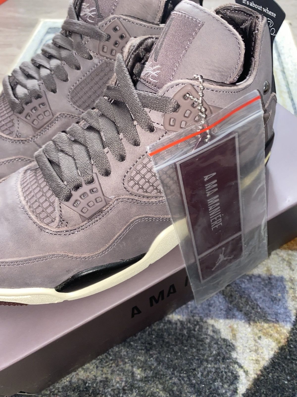 A Ma Maniere × Jordan Brand × Nike Jordan 4 Retro A Ma Maniere Violet Ore Size US 7.5 / EU 40-41 - 3 Thumbnail