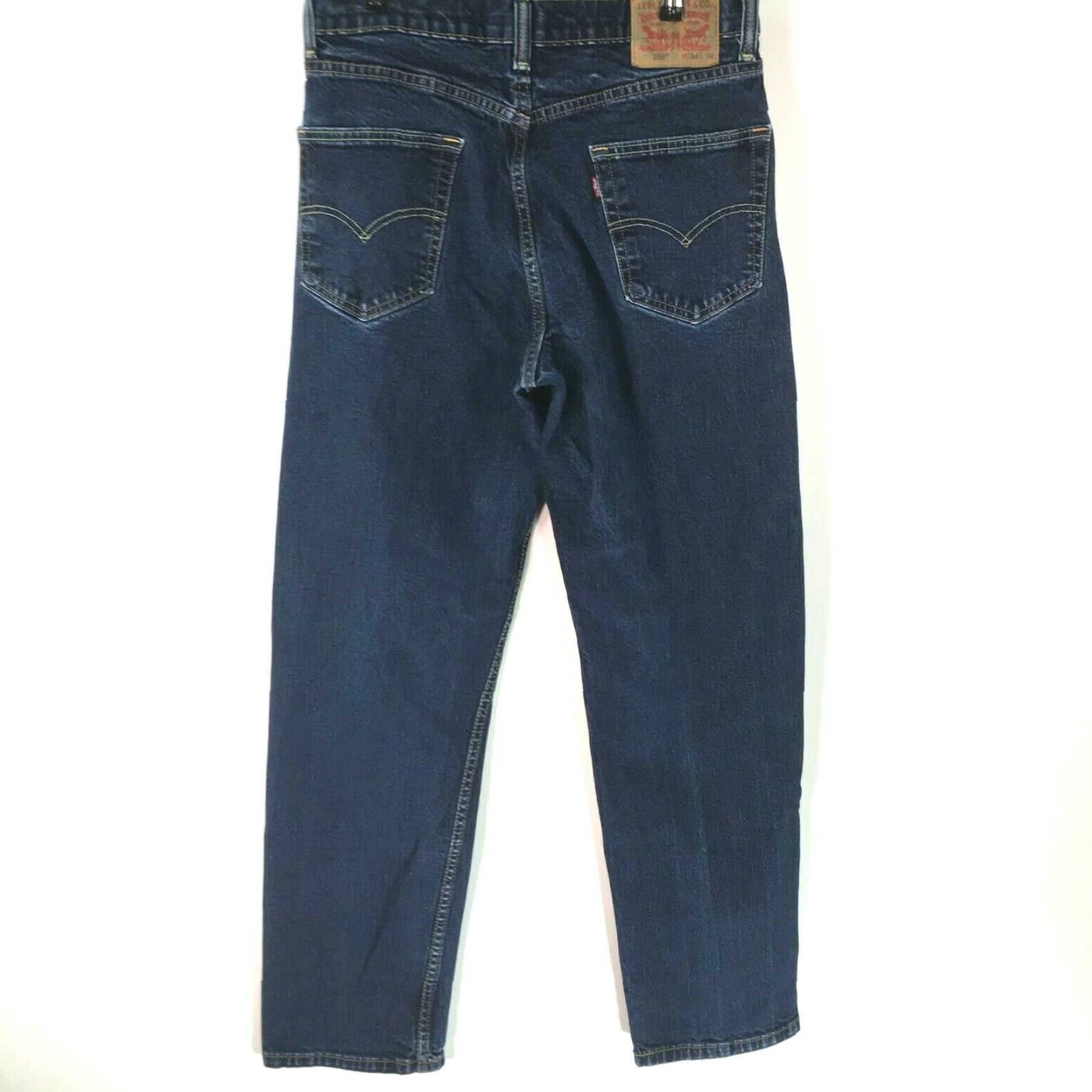 CO Levi Strauss Mens Jeans Denim 34X34 Straight Regular Blue 5-Pocket Zipper Button 32 Inseam Size US 34 / EU 50 - 2 Thumbnail