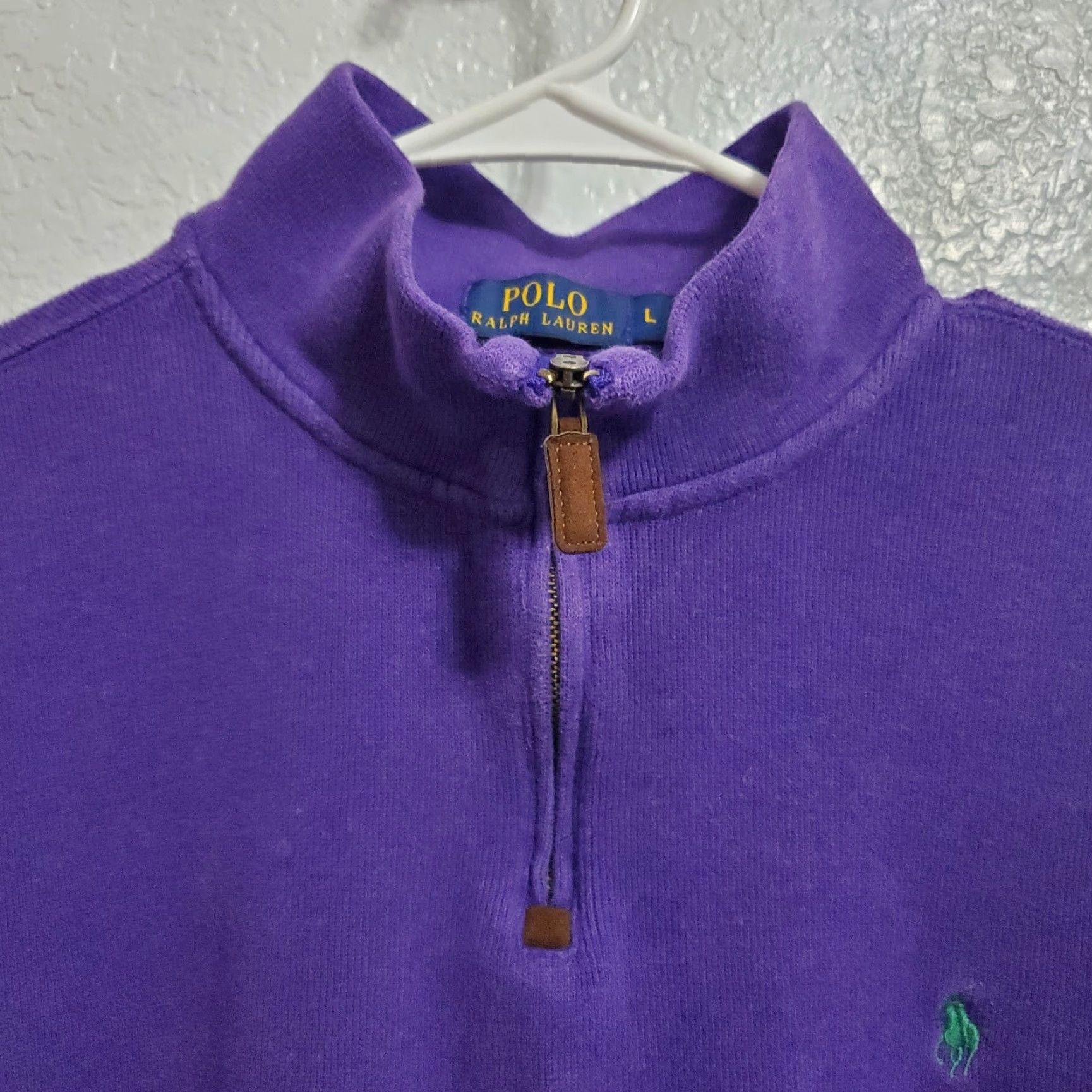 Polo Ralph Lauren Polo Ralph Lauren Sweater Men L Purple Quarter Zip Teal Pony Pullover Preppy Size US L / EU 52-54 / 3 - 4 Thumbnail