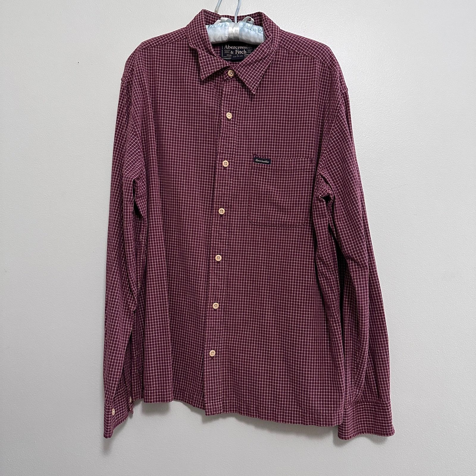 Abercrombie & Fitch Vintage Abercrombie & Fitch maroon fall plaid button down L Size US L / EU 52-54 / 3 - 2 Thumbnail