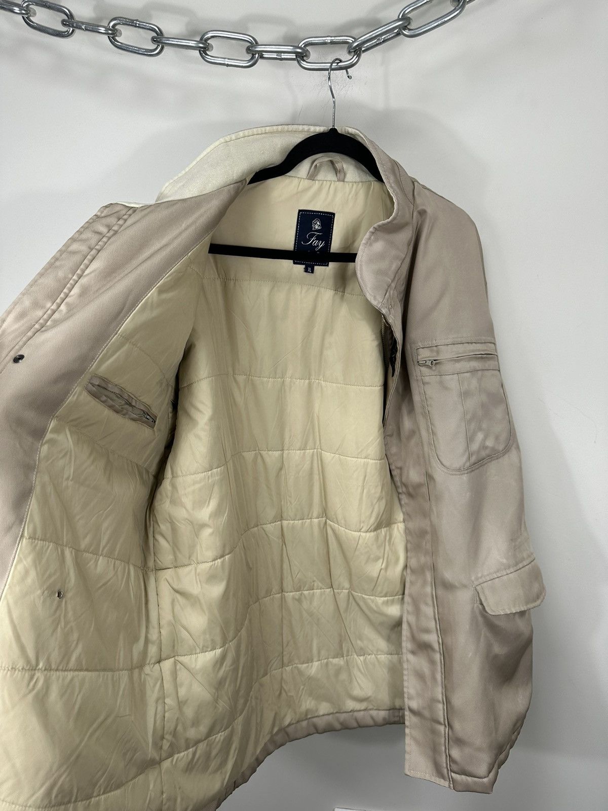 Fay Fay Stadium Beige Men’s Pockets Luxury Heavy Coat Jacket Size US XL / EU 56 / 4 - 15 Thumbnail