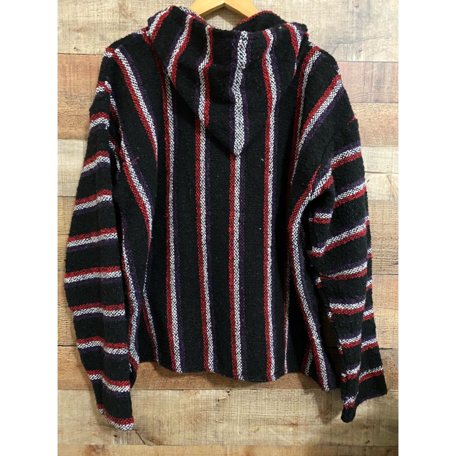 Vintage VINTAGE OLAND Mexico RAGZ Poly/Acrylic Hoodie SWEATSHIRT Mens Large red/black/white/purp Size US L / EU 52-54 / 3 - 3 Thumbnail