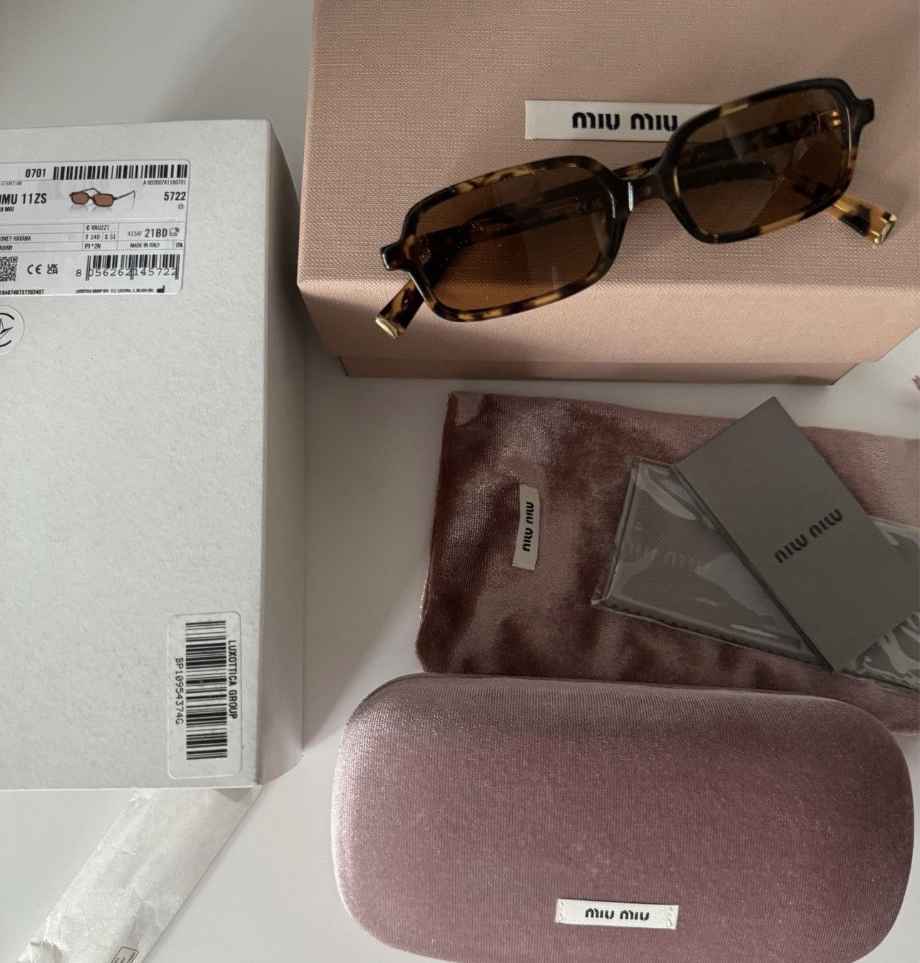 Miu Miu × Vintage NEW Miu Miu sunglasses SMU 11ZS 16K-5S0 Size ONE SIZE - 7 Thumbnail